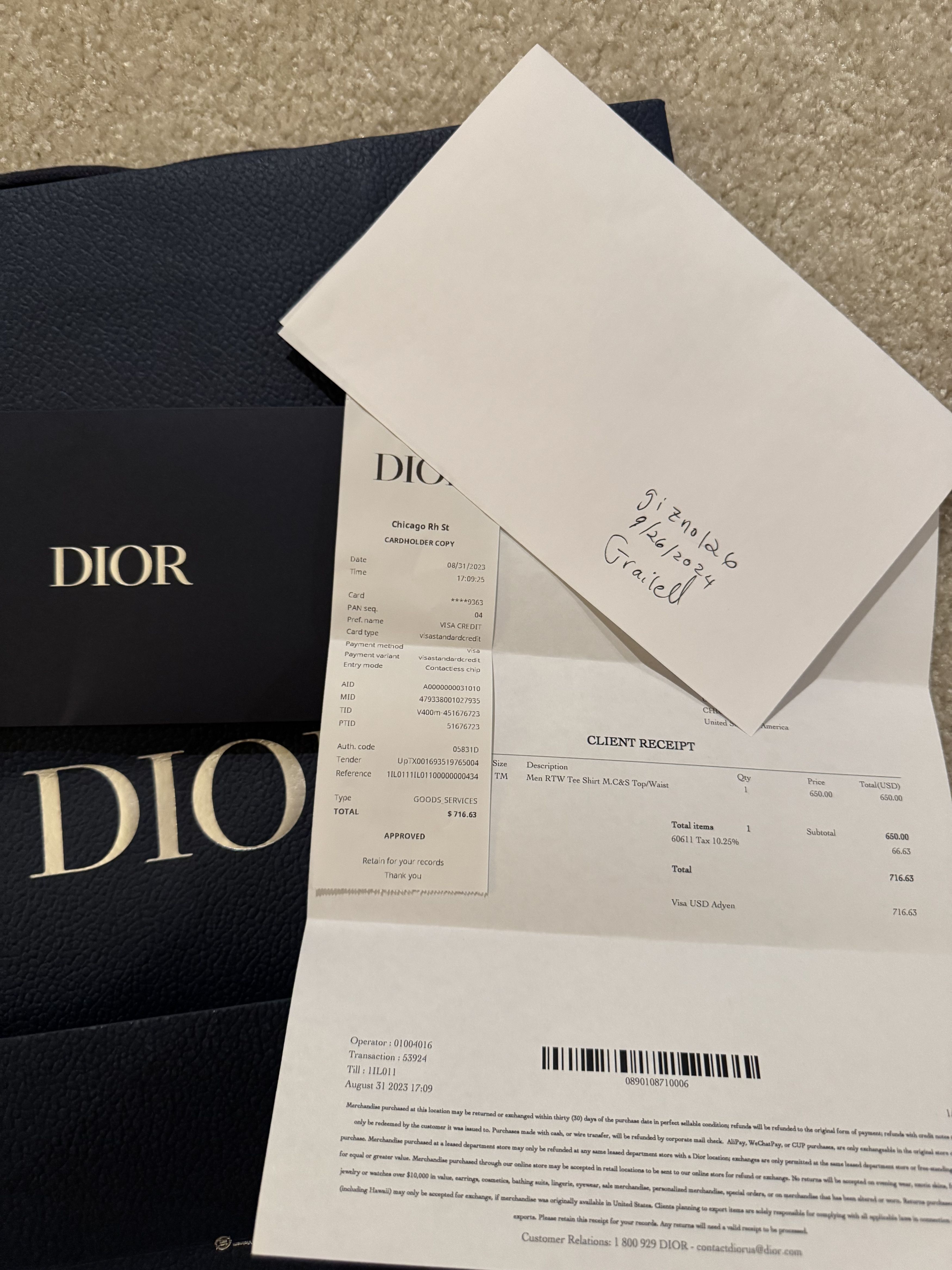 Dior Dior White Cotton Jersey Tee with Bee Embroidery Size US M / EU 48-50 / 2 - 7 Thumbnail
