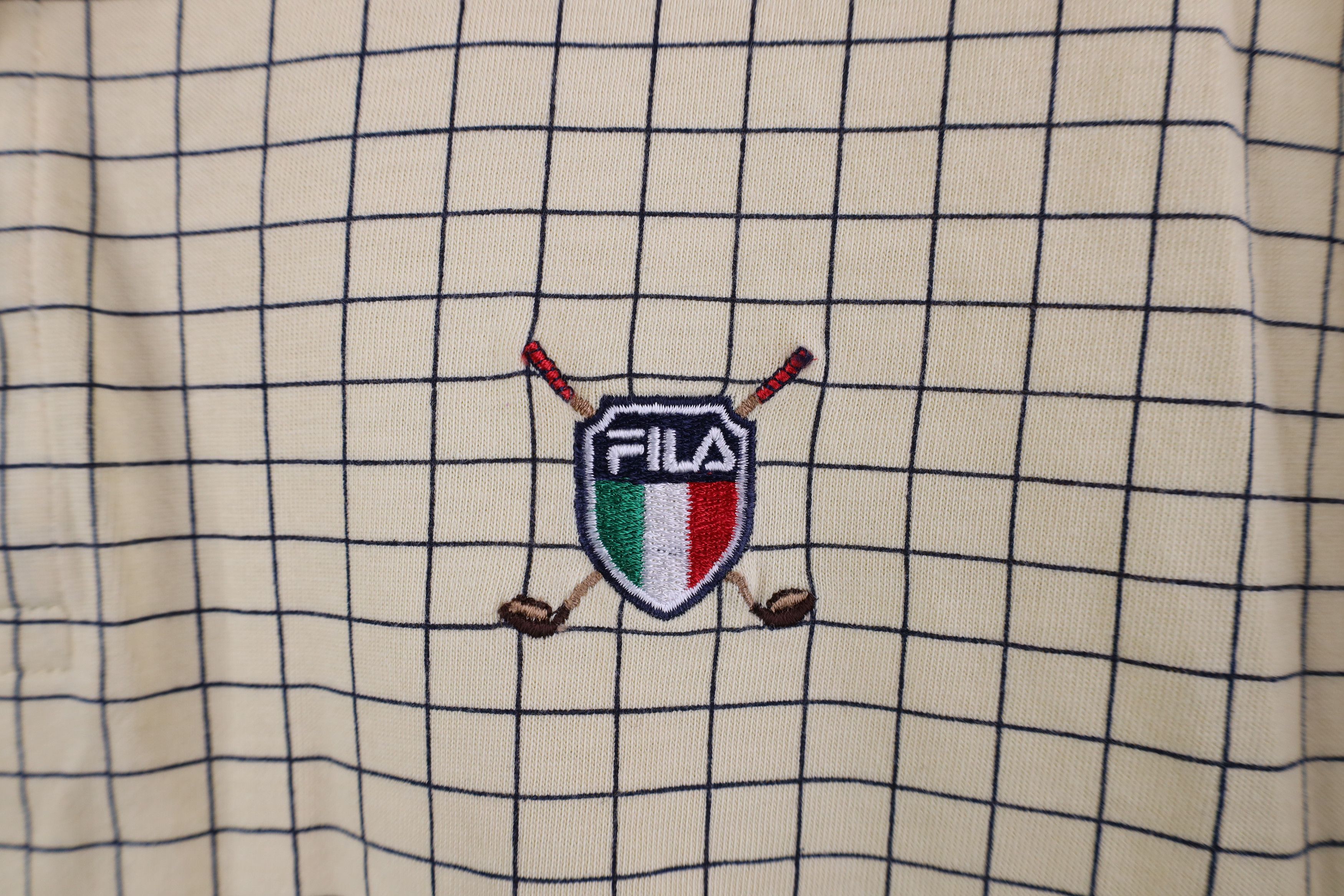 Fila Vintage 90s Fila Italy Spell Crest Collared Polo Shirt Plaid Size US XL / EU 56 / 4 - 4 Thumbnail