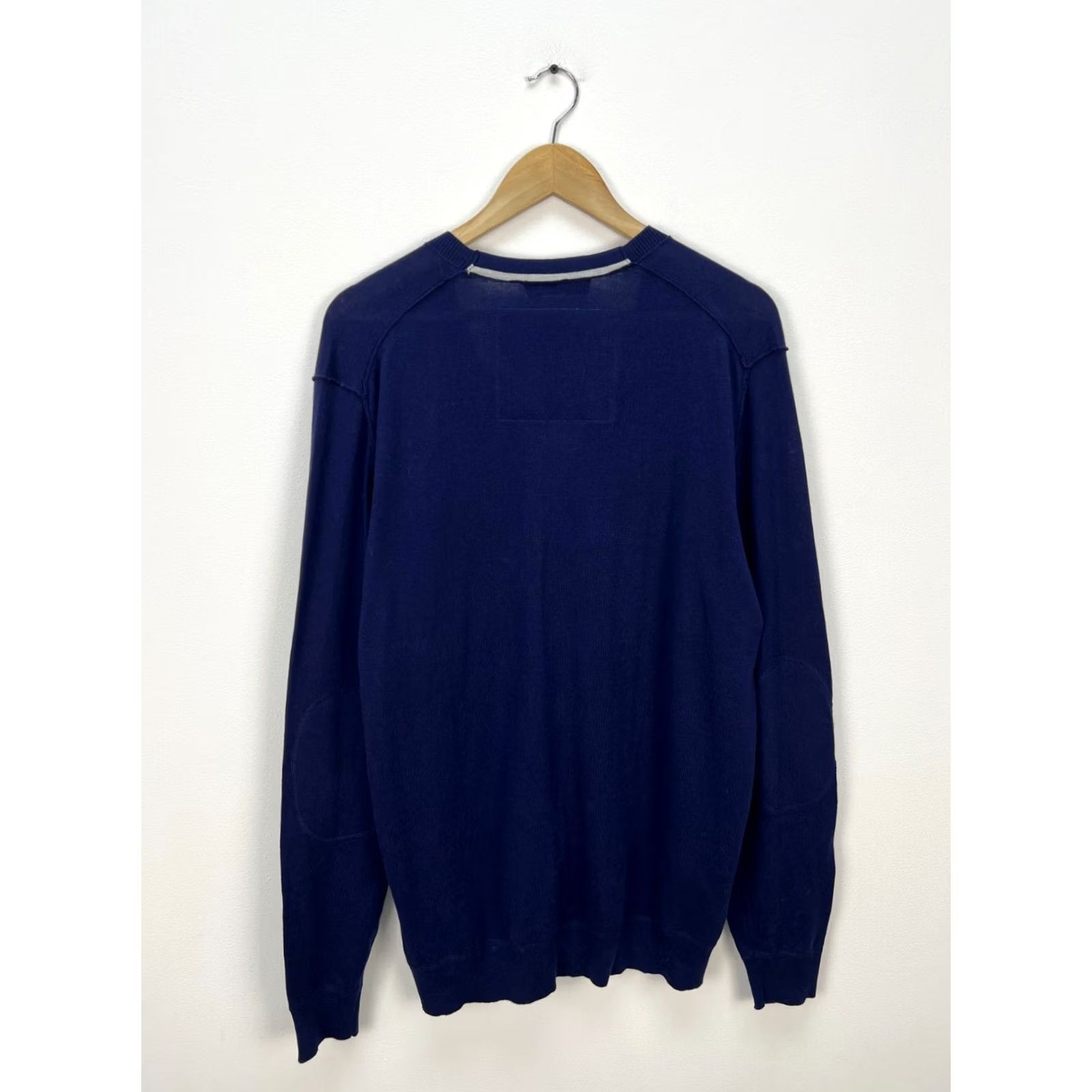 Trussardi Trussardi Jeans Cardigan Sweater Men L Blue Cotton Button V-Neck Shirt Womens Mens? Size US L / EU 52-54 / 3 - 3 Thumbnail