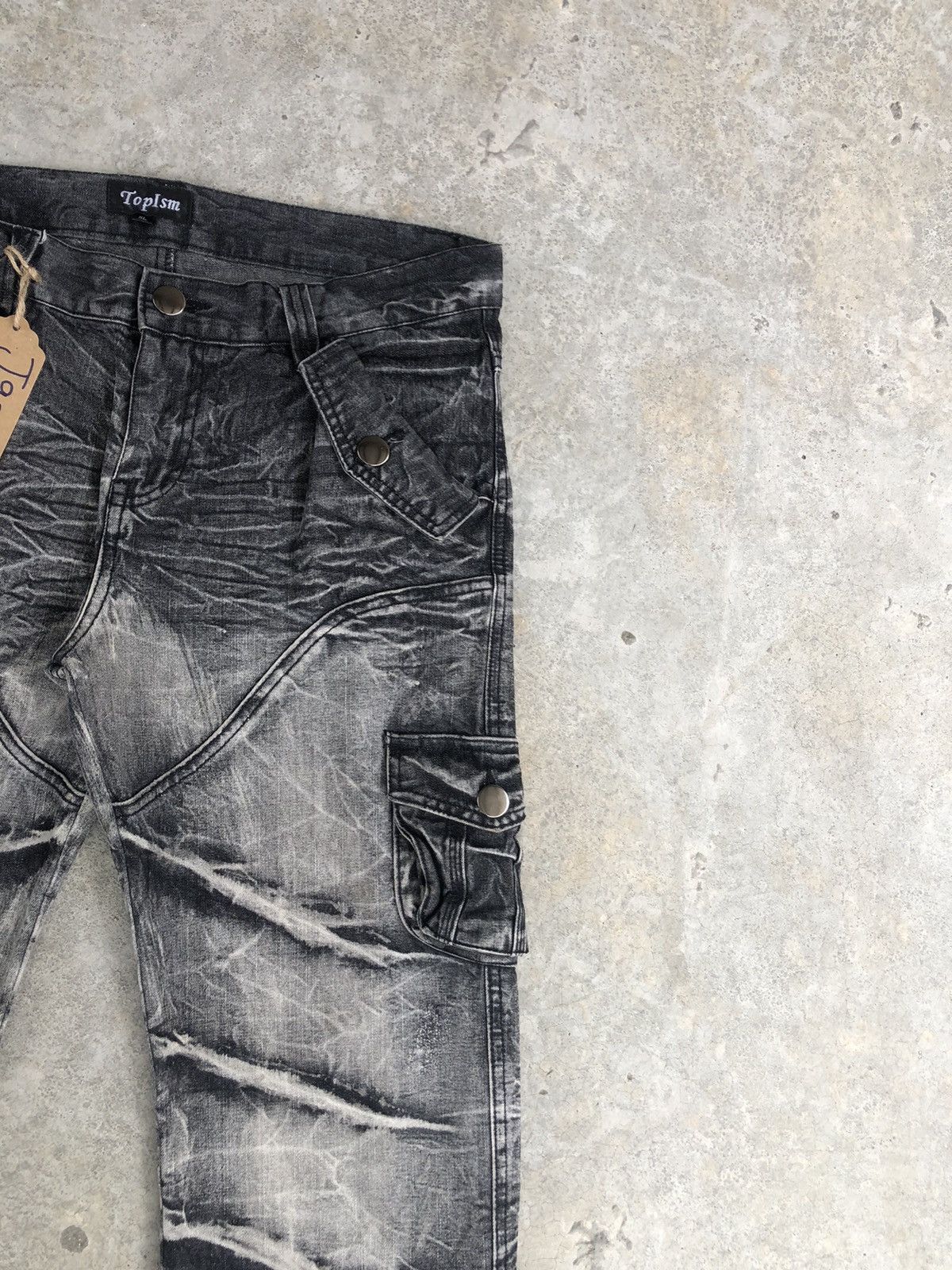 Japanese Brand Topism Flared Jeans Distressed Jeans Cargo Pants Multipocket Size US 34 / EU 50 - 5 Thumbnail