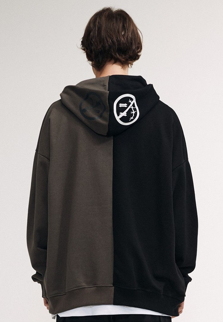Split Personality Y2K Hype Design Sweater Zipper Hoodie