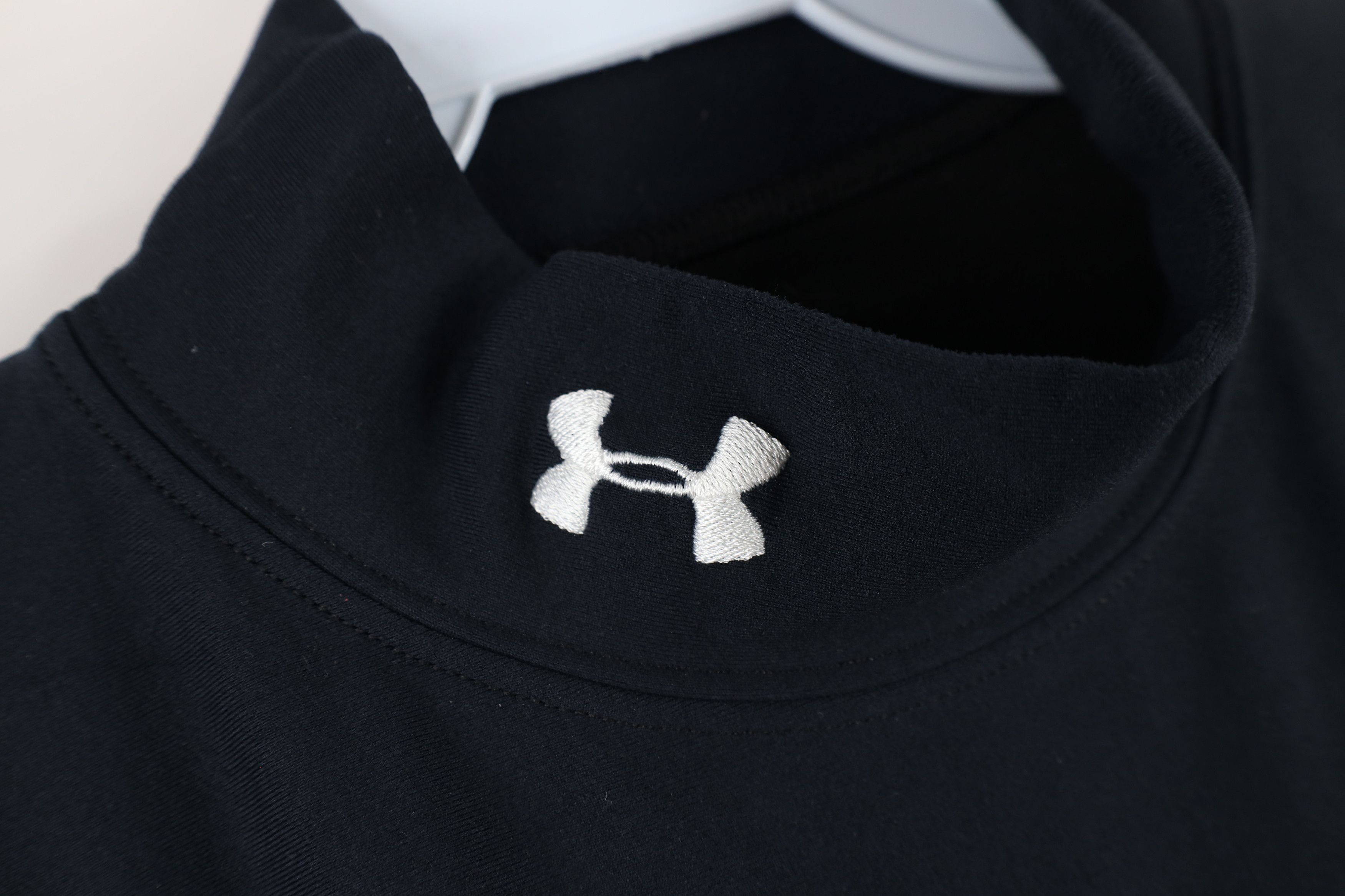 Under Armour × Vintage Under Armour Compression Mock Neck Training T-Shirt Black Size US XL / EU 56 / 4 - 4 Thumbnail