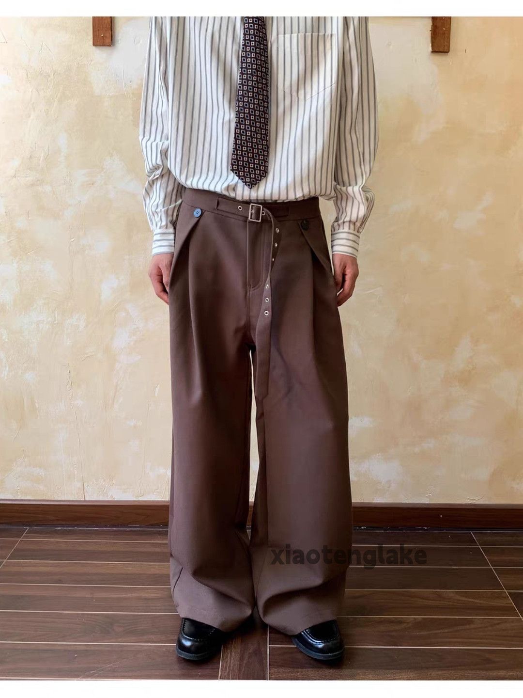 Vintage xtl vintage loose baggy pleated yuppie flared pants Size US 32 / EU 48 - 5 Thumbnail