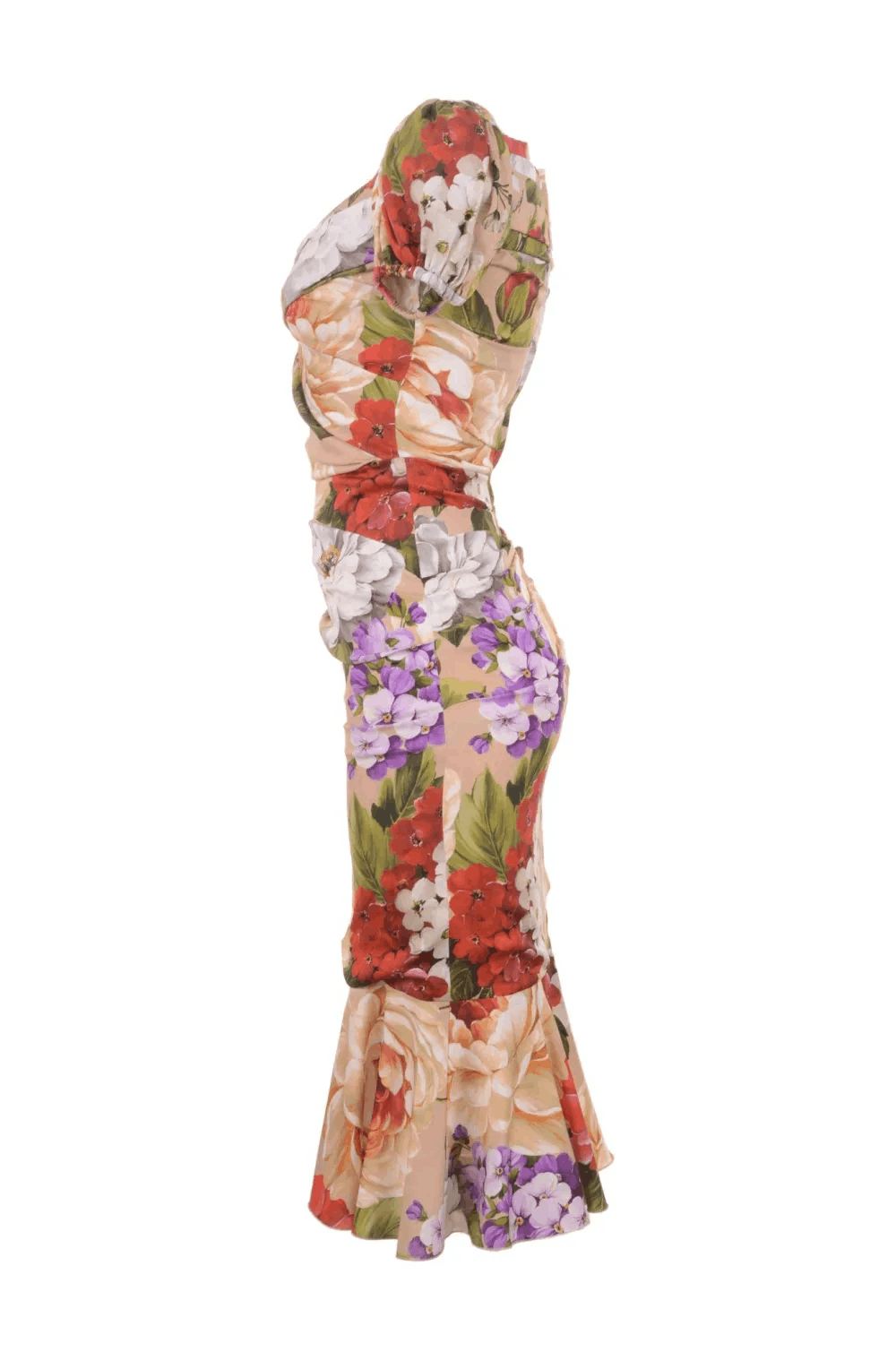 Dolce & Gabbana o1y0825 Midi Dress in Multicolor Size XS / US 0-2 / IT 36-38 - 3 Thumbnail