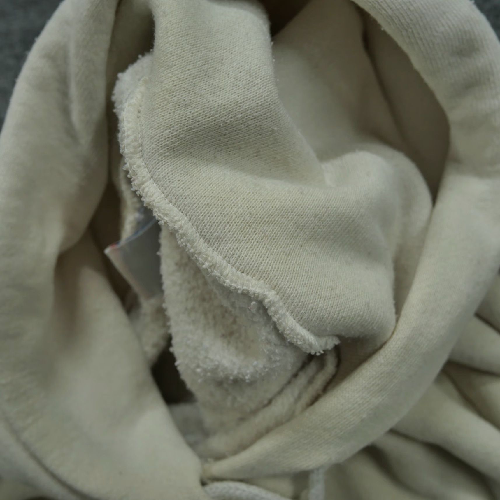 Vintage VINTAGE Bike Hoodie Mens Large L Ivory White Distressed Pullover Blank 80s 90s Logo Pocket Sweatshirt Size US L / EU 52-54 / 3 - 7 Thumbnail