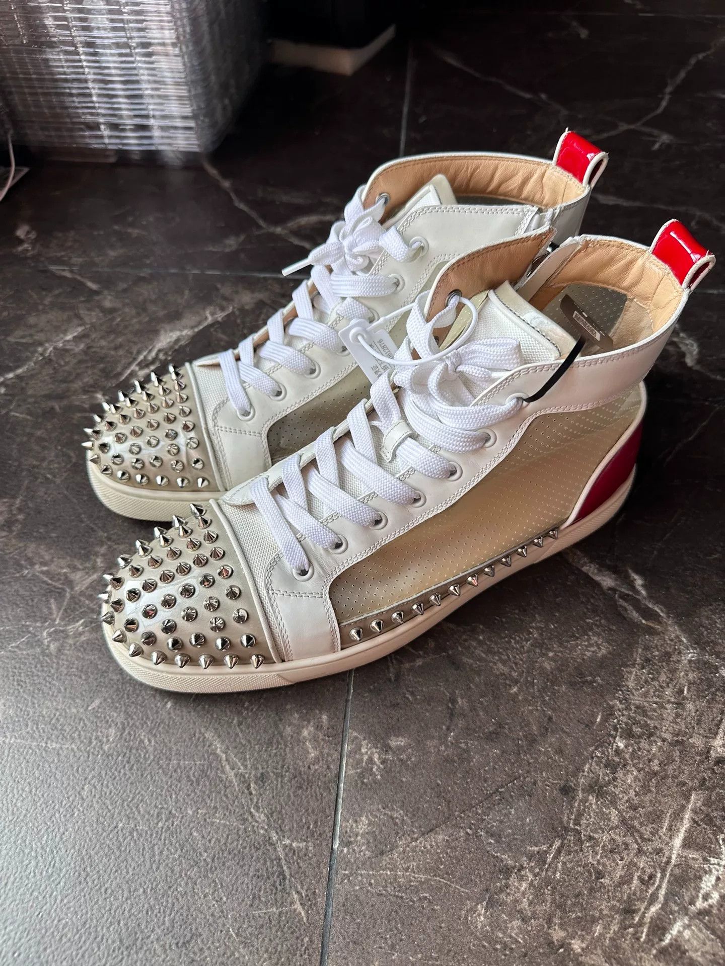 Christian Louboutin Christian Louboutin CL Transparent PVC High-Top Sneakers Size US 10 / EU 43 - 1 Thumbnail