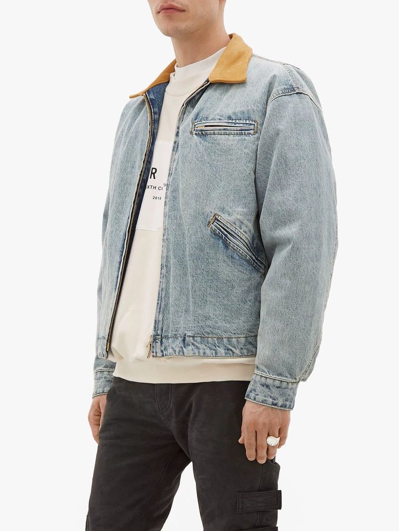 Fear of God Fear of God Suede cowhide collar washed denim jacket Size US XS / EU 42 / 0 - 5 Thumbnail
