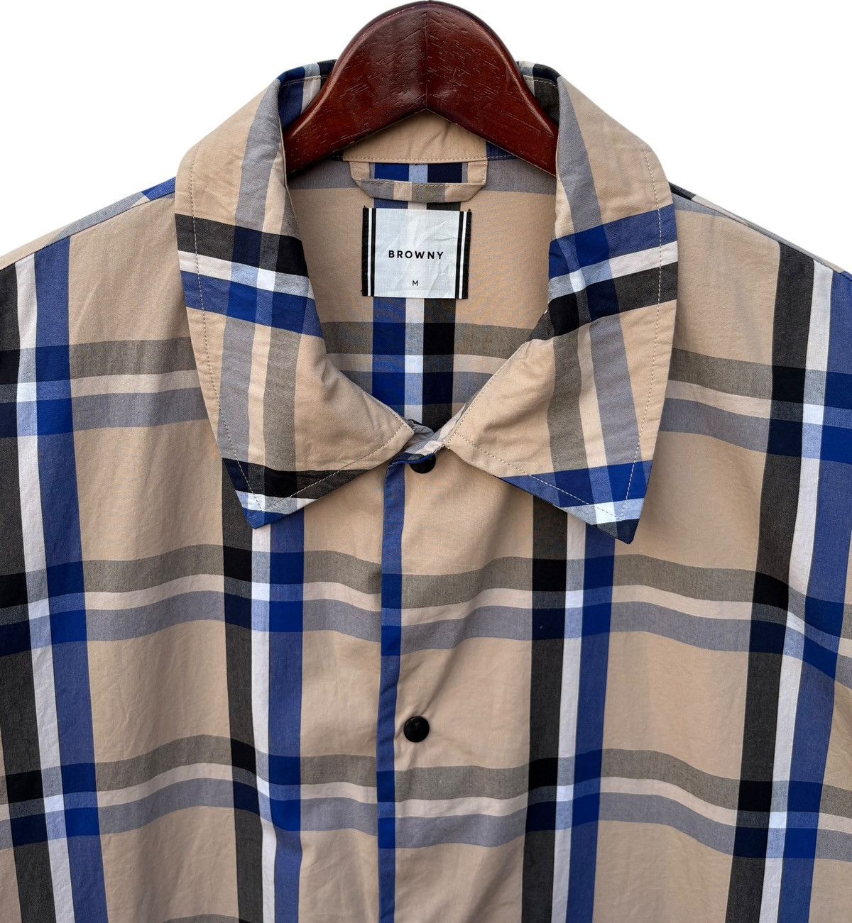 Japanese Brand Browny Nova Check Snap Button Light Jacket Size US L / EU 52-54 / 3 - 2 Thumbnail