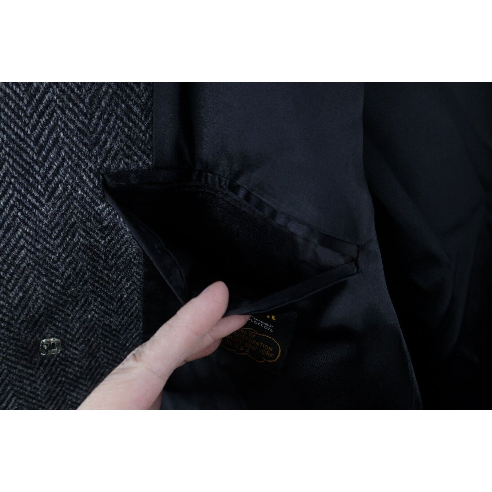 Vintage Vintage 70s Streetwear Herringbone Wool Trench Coat Overcoat Size US M / EU 48-50 / 2 - 10 Thumbnail