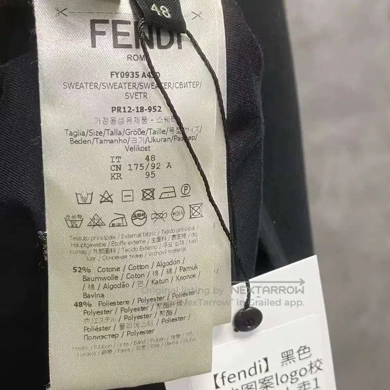 Fendi Fendi Black side pattern logo school uniform jacket Size US M / EU 48-50 / 2 - 4 Thumbnail