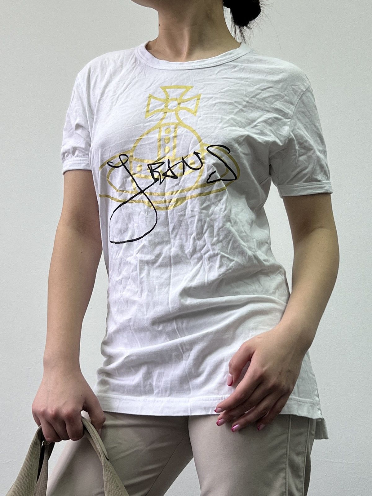 Vivienne Westwood Vivienne Westwood X Anglomania Big Orb Logo T Shirt Tee Top Size S / US 4 / IT 40 - 1 Thumbnail