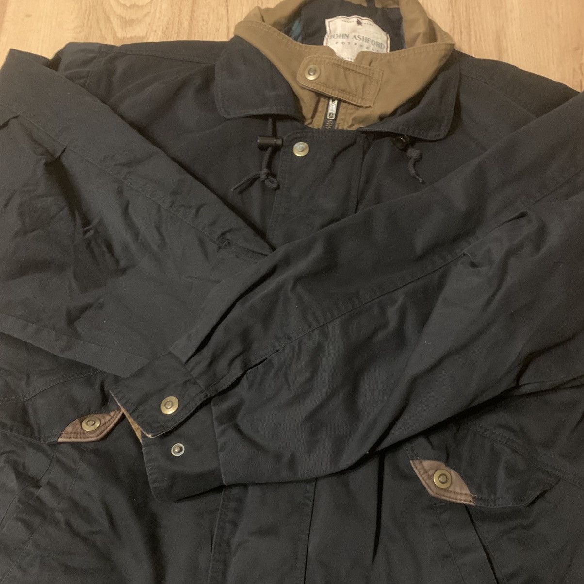 John Ashford John Ashford Black Bomber Flannel Lined XL Vintage Outdoor Size US XL / EU 56 / 4 - 5 Thumbnail