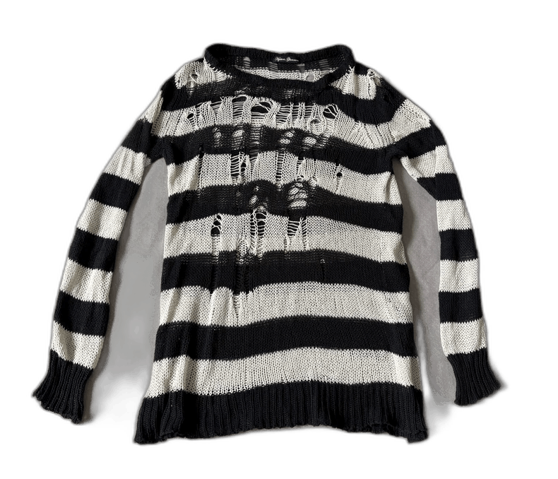 Hysteric Glamour Vintage Black and White Distressed Sweater Size M / US 6-8 / IT 42-44 - 1 Thumbnail