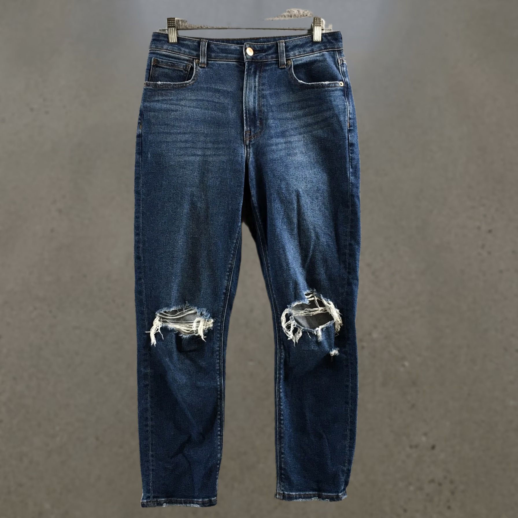 American Eagle Outfitters American Eagle Outfitters Jeans Womens 6 Blue Distressed Zip Fly Button Front Casual Pocket Size 28" / US 6 / IT 42 - 1 Thumbnail