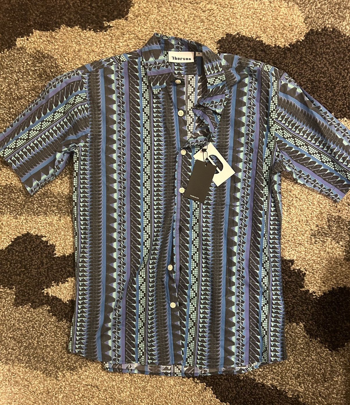 Other Thorsun Meso American Stripes Short Sleeve Button Up Shirt S Size US S / EU 44-46 / 1 - 1 Thumbnail