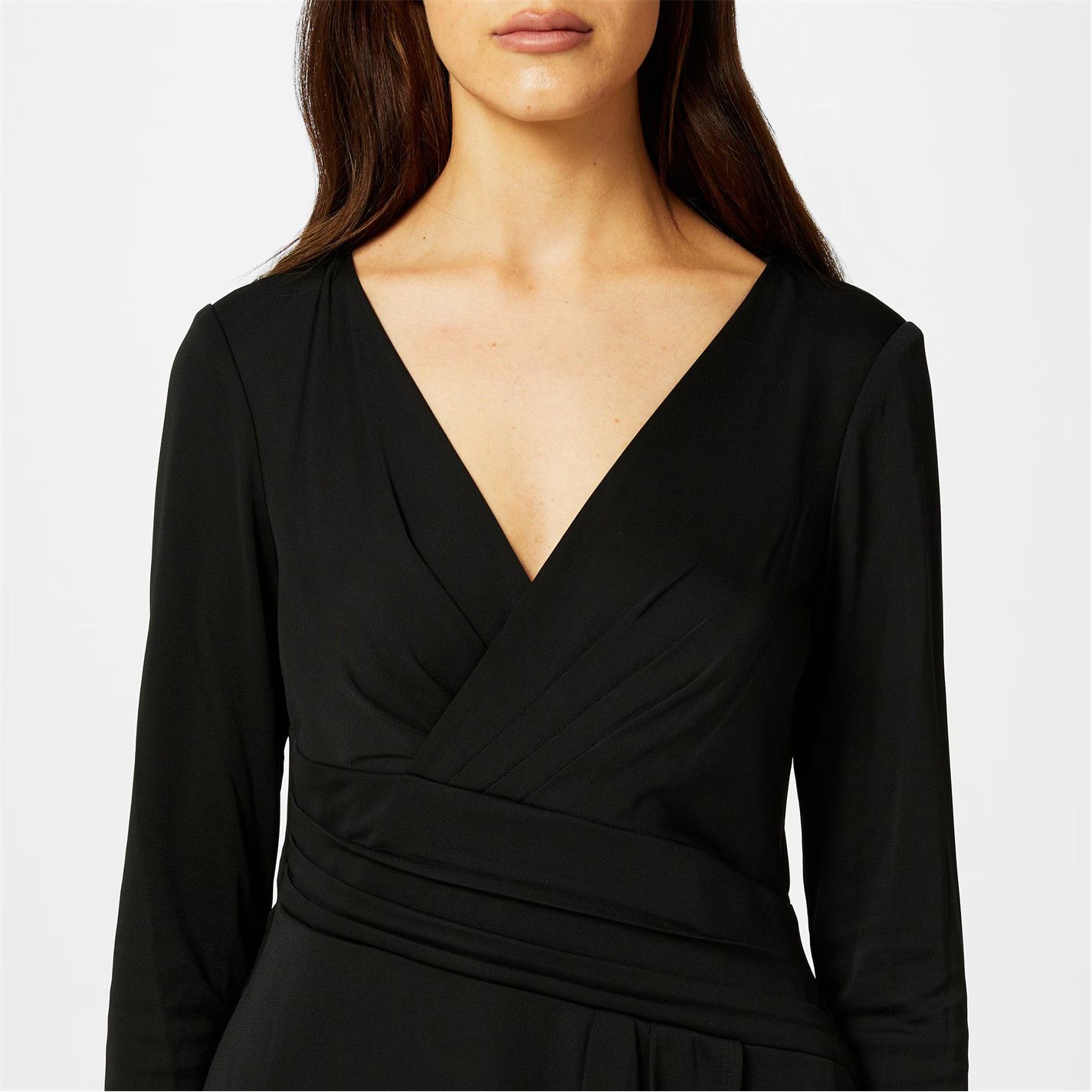Lauren Ralph Lauren o1g2r1mq0825 Long-Sleeve Glendon Jersey Dress in Black Size XS / US 0-2 / IT 36-38 - 5 Thumbnail