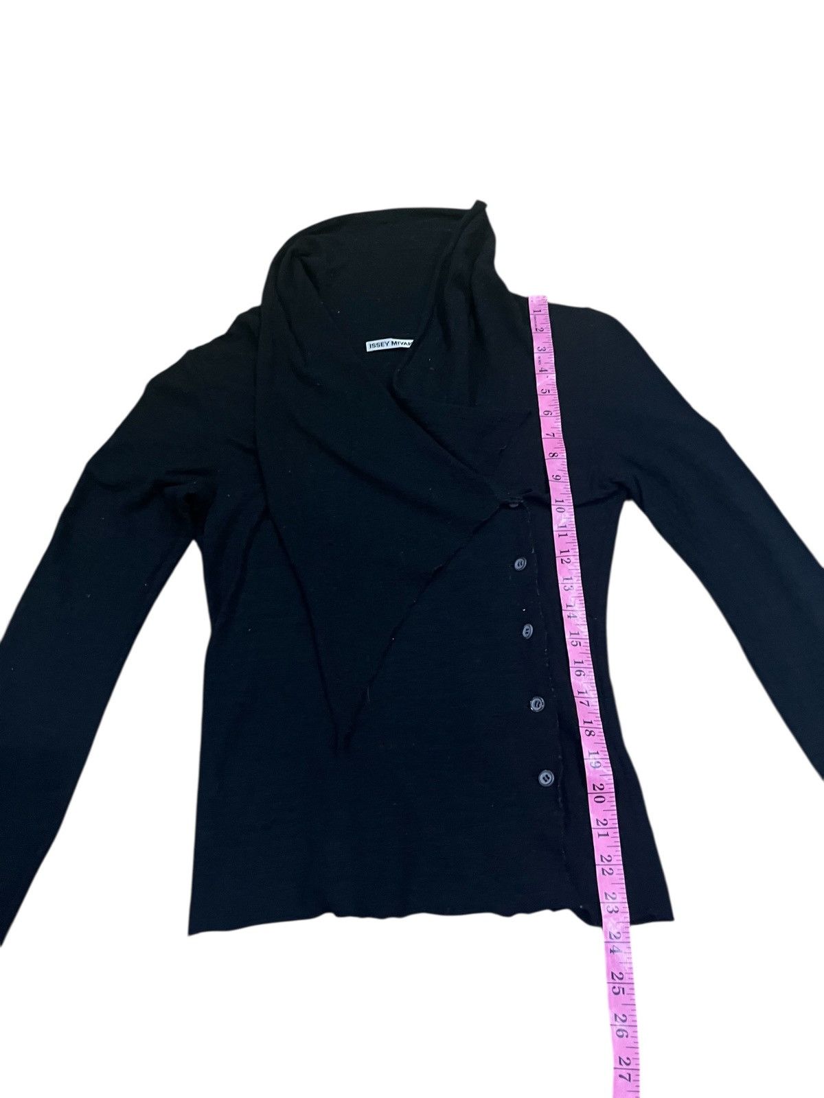 Issey Miyake ISSEY MIYAKE BUTTON UP LONG SLEEVE BLOUSE BLACK Size S / US 4 / IT 40 - 16 Thumbnail