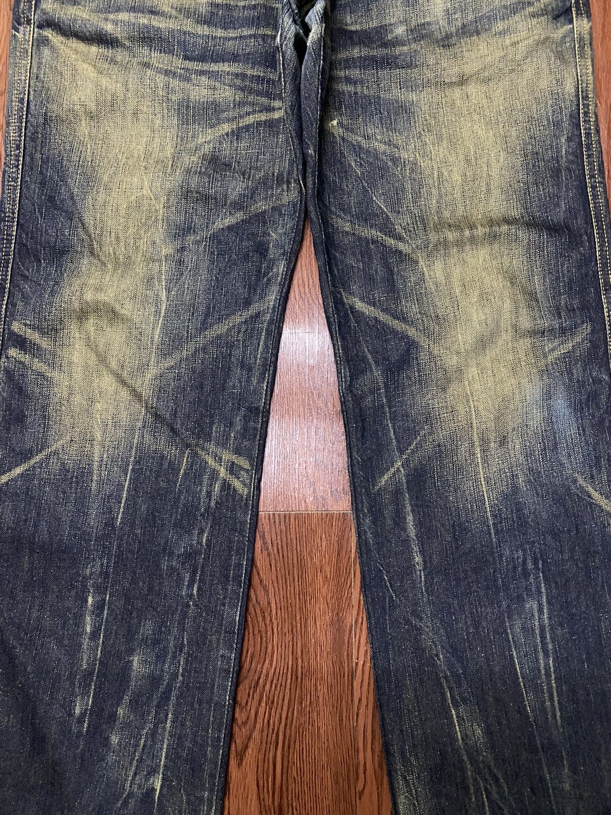 Edwin Vintage Edwin 503 Blue Trip Mud Wash Baggy Style Denim Size US 35 - 4 Thumbnail