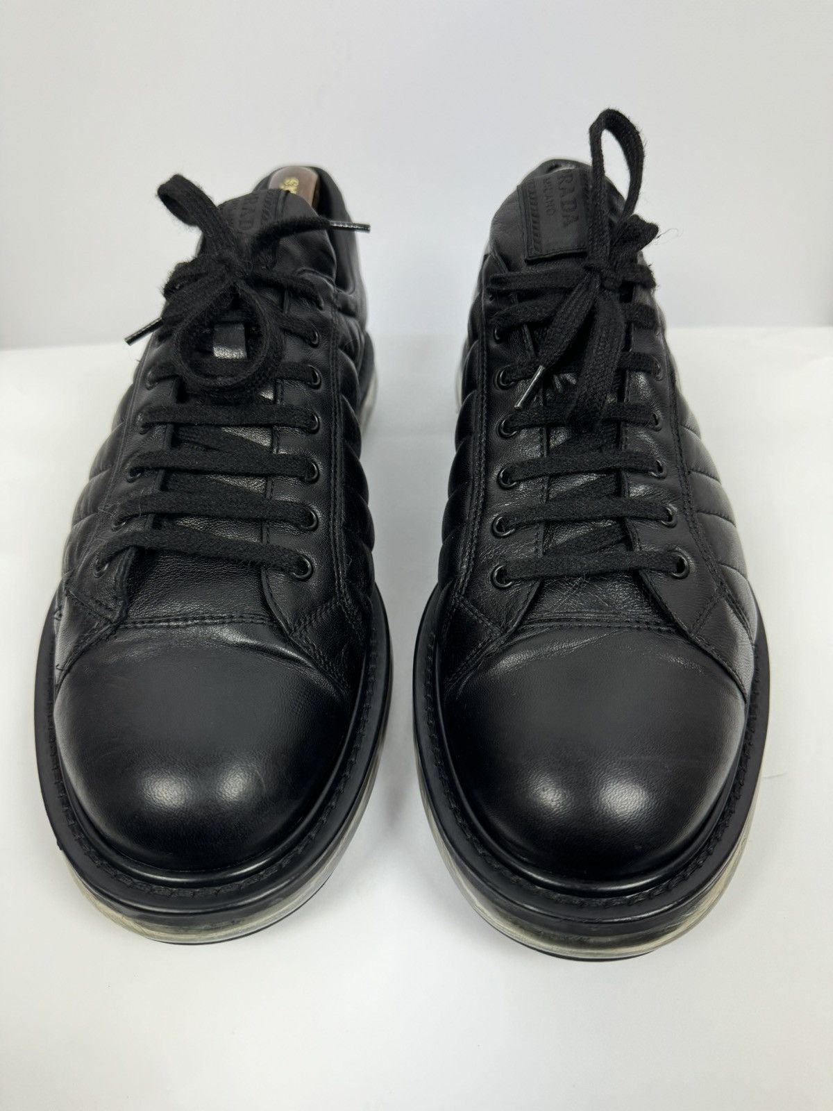 Japanese Brand × Prada Prada Snickers Leather Air-Soled Size US 12 / EU 45 - 2 Thumbnail