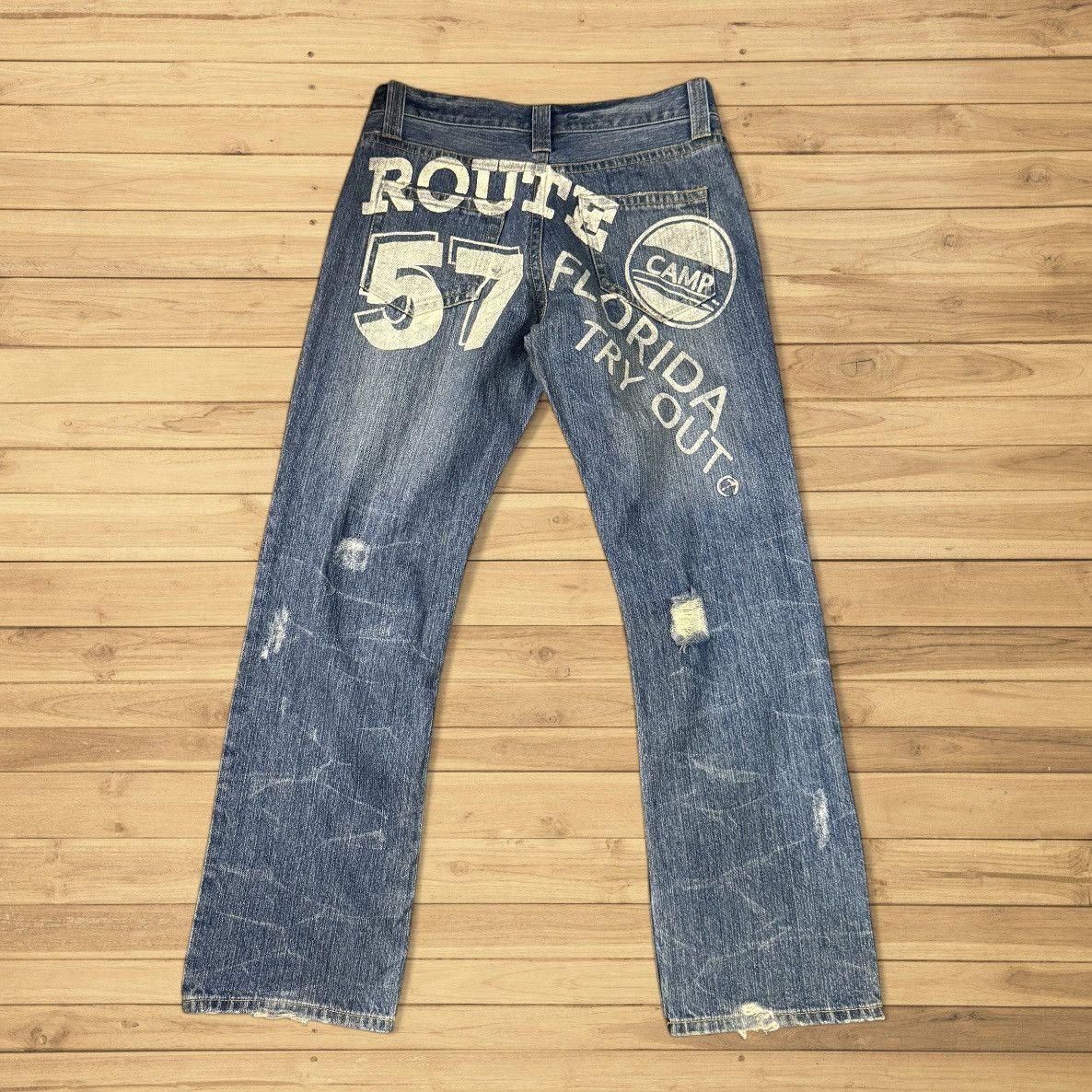 Hysteric Glamour Japanese Archival Co&Lu Geronimo Route Distressed Denim Size US 31 - 1 Thumbnail