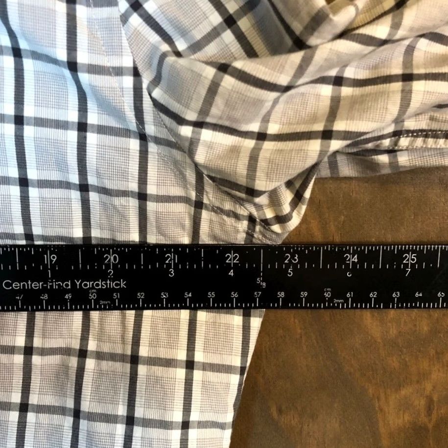 Express Express Shirt Gray White Plaid Button-Down 100% Cotton Extra Slim XL Men’s Size US XL / EU 56 / 4 - 6 Thumbnail