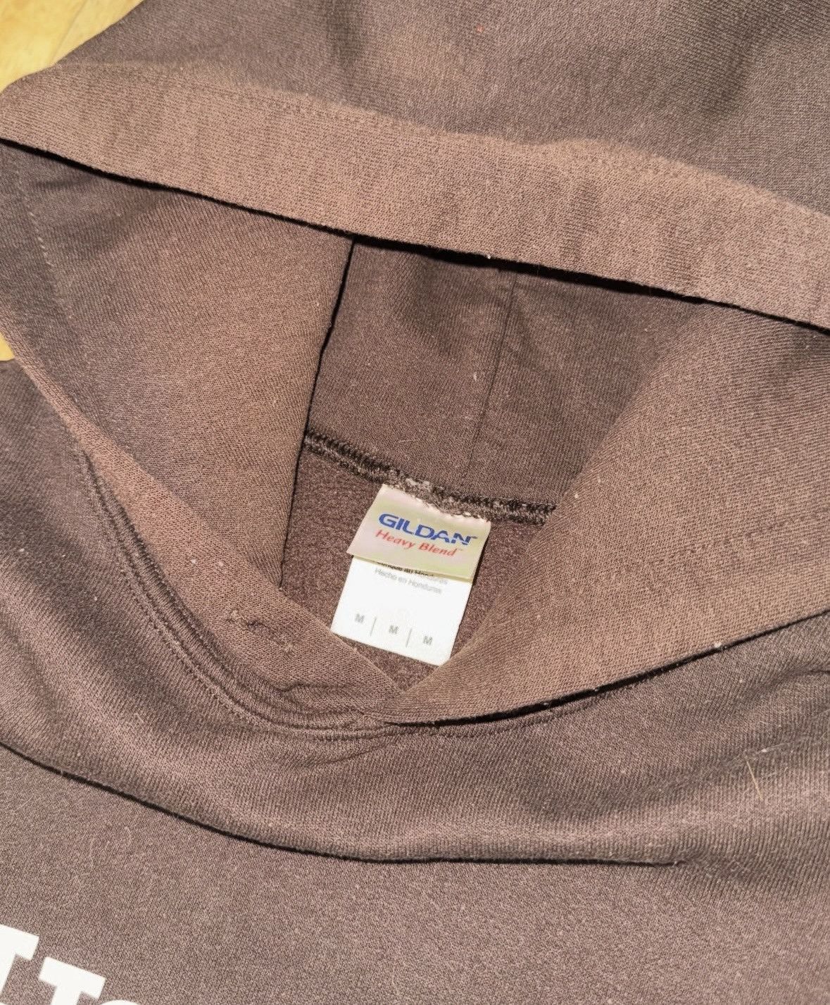 Vintage “SCHOKOHOLIC” VINTAGE GILDAN HUMOR BOXY FIT BROWN HOODIE Size M / US 6-8 / IT 42-44 - 5 Thumbnail