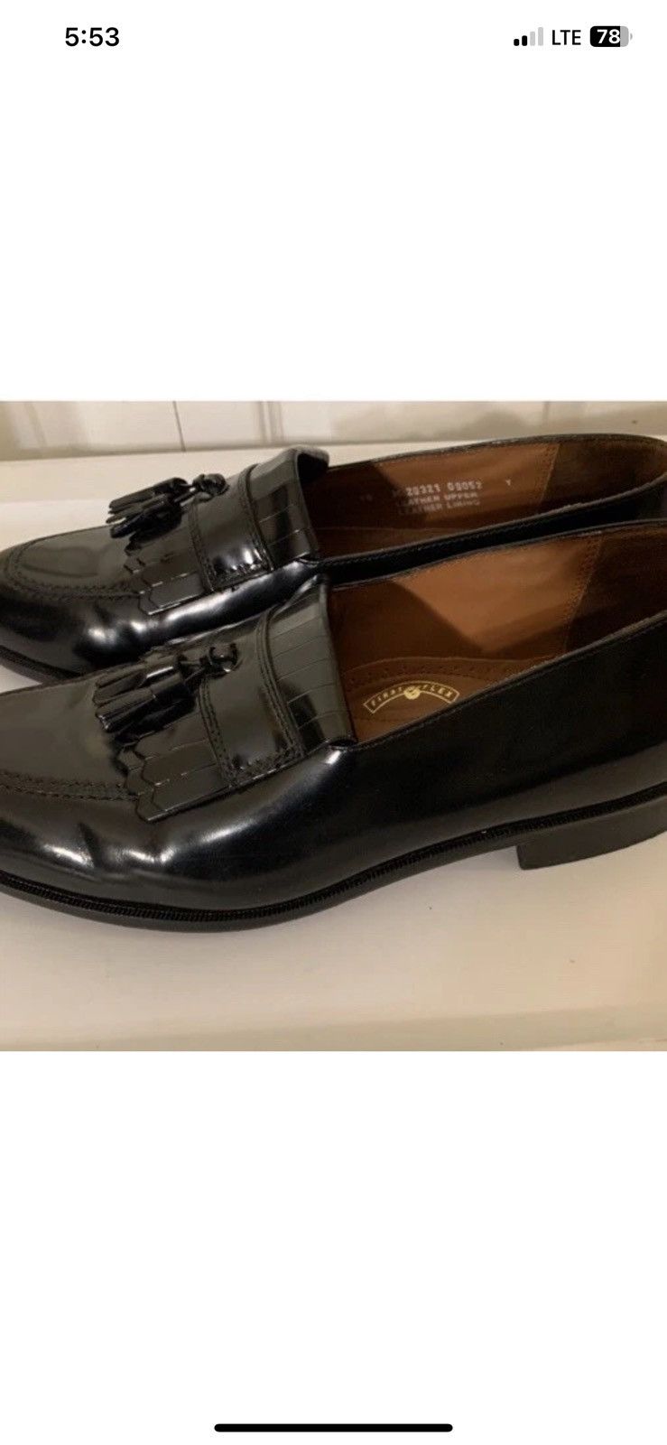 Bostonian Bostonian mens sz 10M loafers tassel black leather slipon Size US 10 / EU 43 - 3 Thumbnail