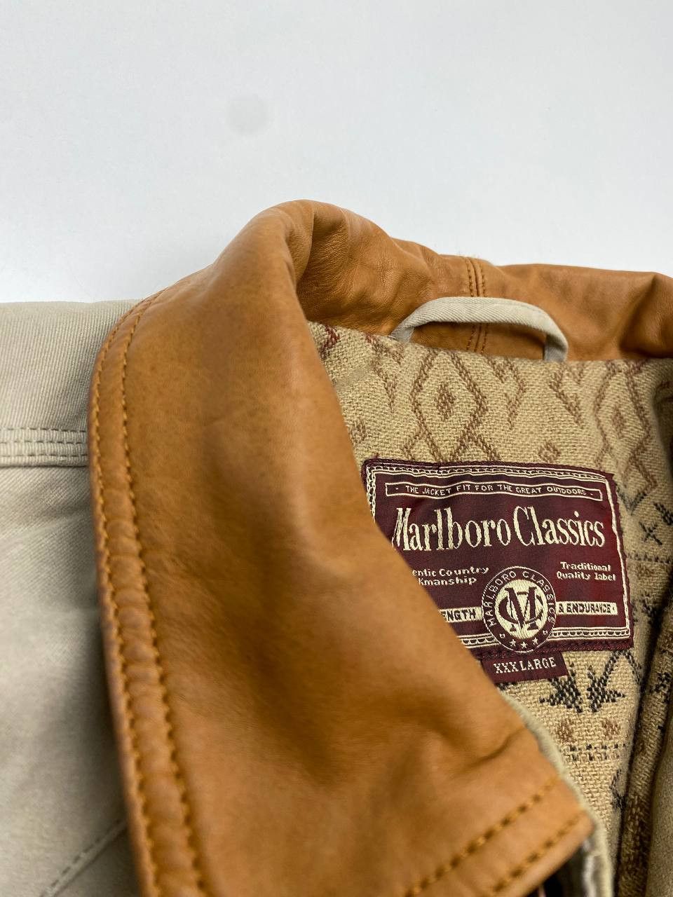 Marlboro Marlboro Classics Beige XXXL Vintage Canvas Jacket 90s Italy Size US XXL / EU 58 / 5 - 13 Thumbnail