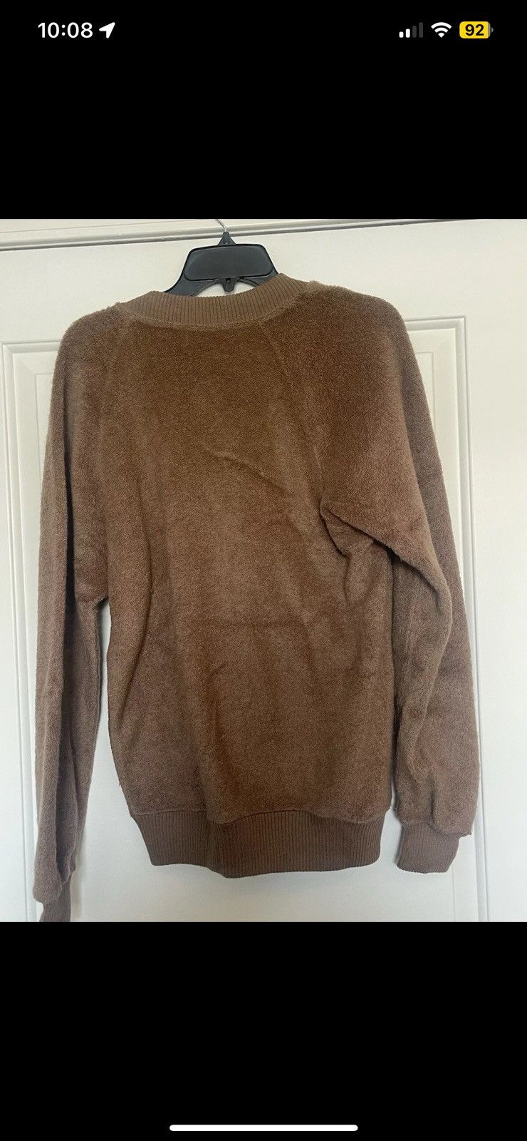 Vintage VTG Sweater Terry Cloth V Neck Mens Sweater Tan Brown Size Size US L / EU 52-54 / 3 - 6 Thumbnail