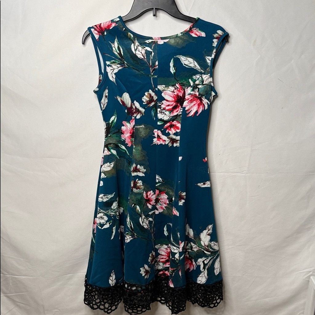 The Unbranded Brand Donna Ricco scuba floral cap sleeve A-line hem dress sz 2 Size XS / US 0-2 / IT 36-38 - 2 Thumbnail