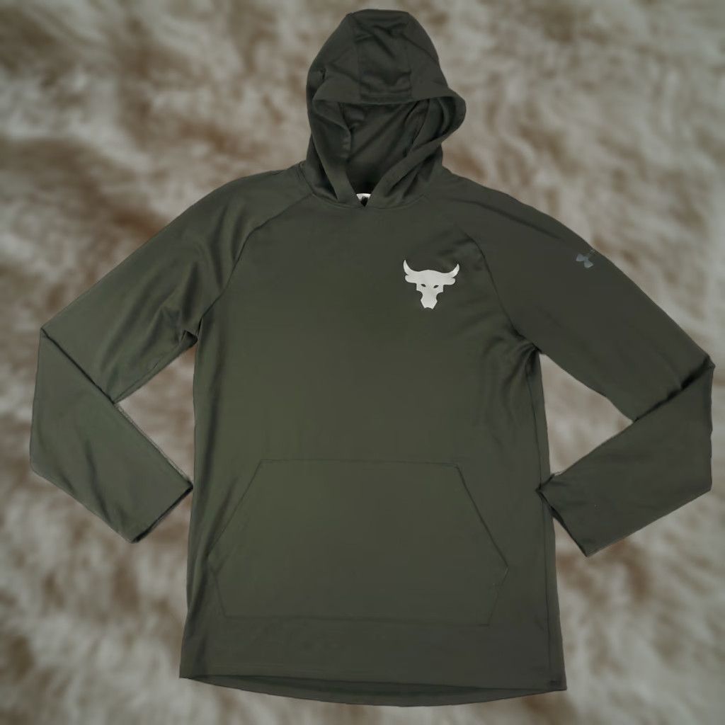Under Armour Under armour Project Rock Shirt Mens Small Green Hoodie Pullover Long Sleeve T-Shirt Size US L / EU 52-54 / 3 - 1 Thumbnail