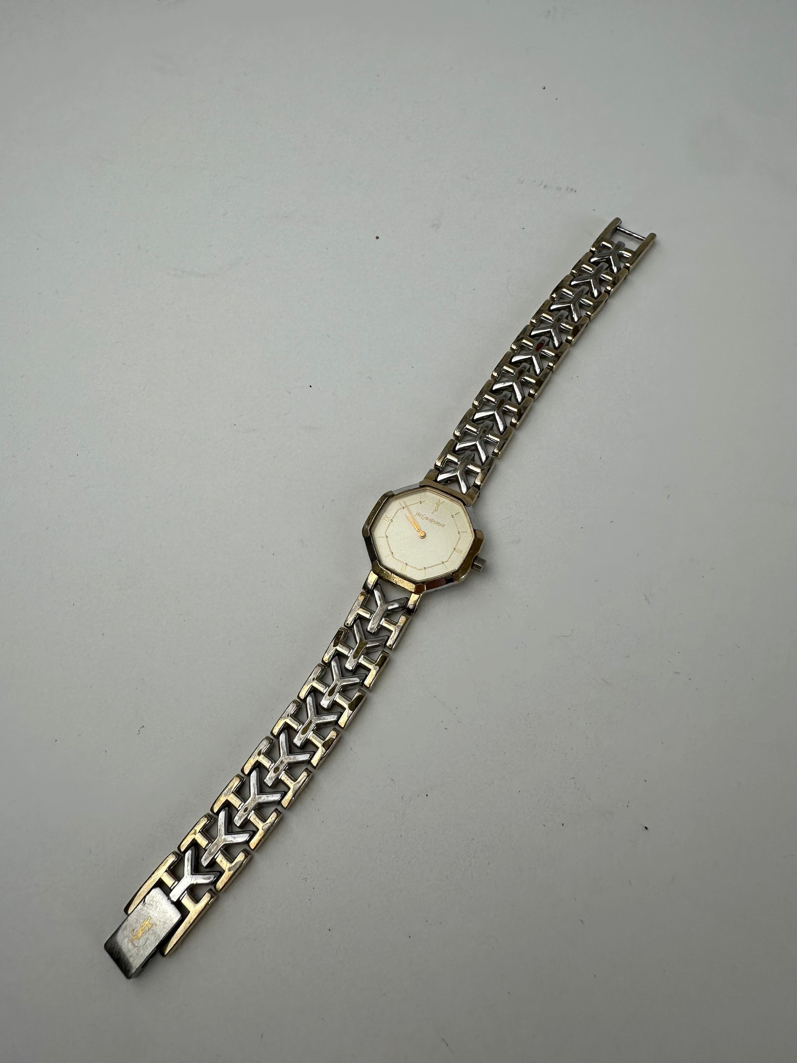 Yves Saint Laurent Vintage Two-Tone Octagonal Ladies Watch Size ONE SIZE - 1 Thumbnail