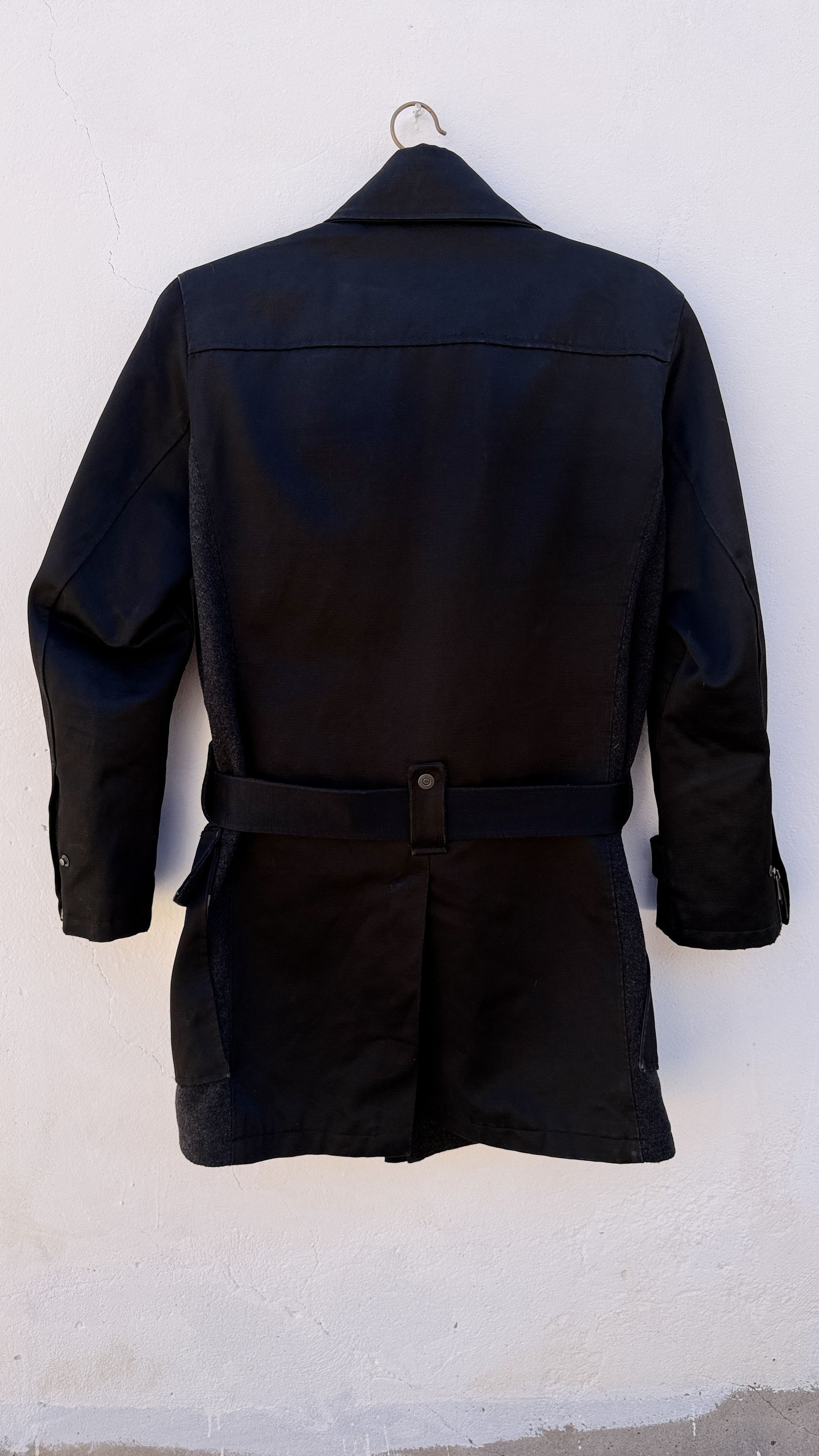 Kenzo Kenzo dark coat black gray slim size L/xl belted Size US L / EU 52-54 / 3 - 11 Thumbnail