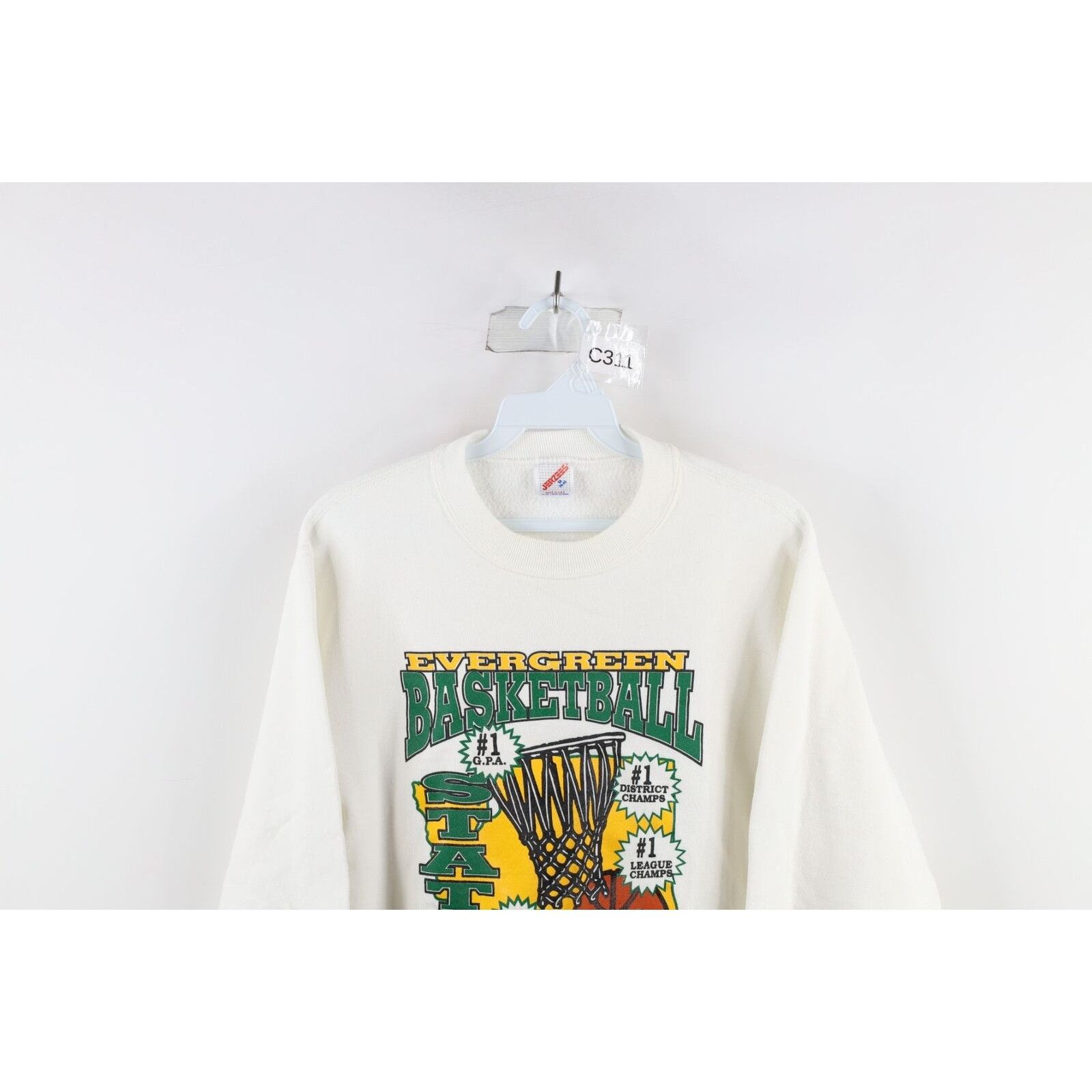 Vintage Vintage 90s Evergreen Basketball Sweatshirt Size M / US 6-8 / IT 42-44 - 2 Thumbnail