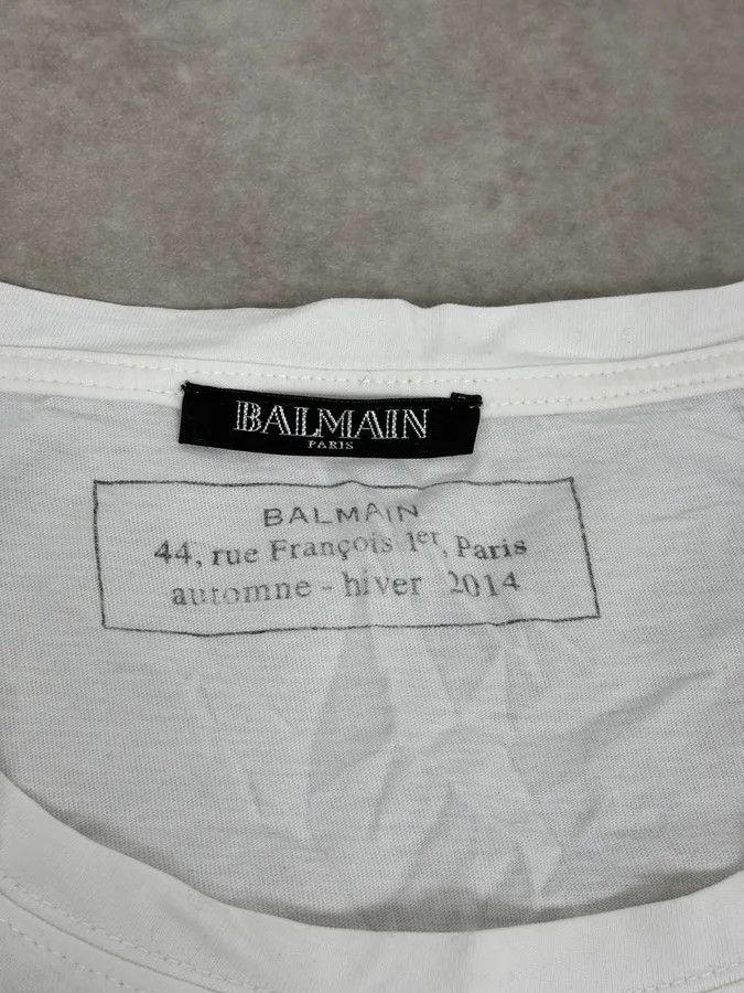Balmain FW2014 Balmain White Eagle Blazon T-Shirt Size US S / EU 44-46 / 1 - 7 Thumbnail