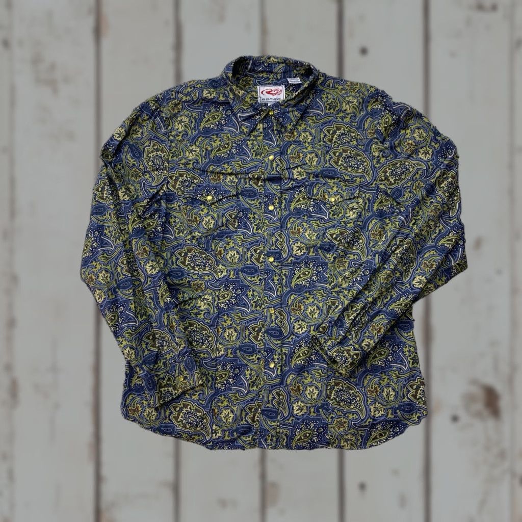 Roper Roper Women's Shirt XL L/S Pearl Snap Up Western Paisley Blue Green Multicolor Mens? (Error) Size XL / US 12-14 / IT 48-50 - 1 Thumbnail