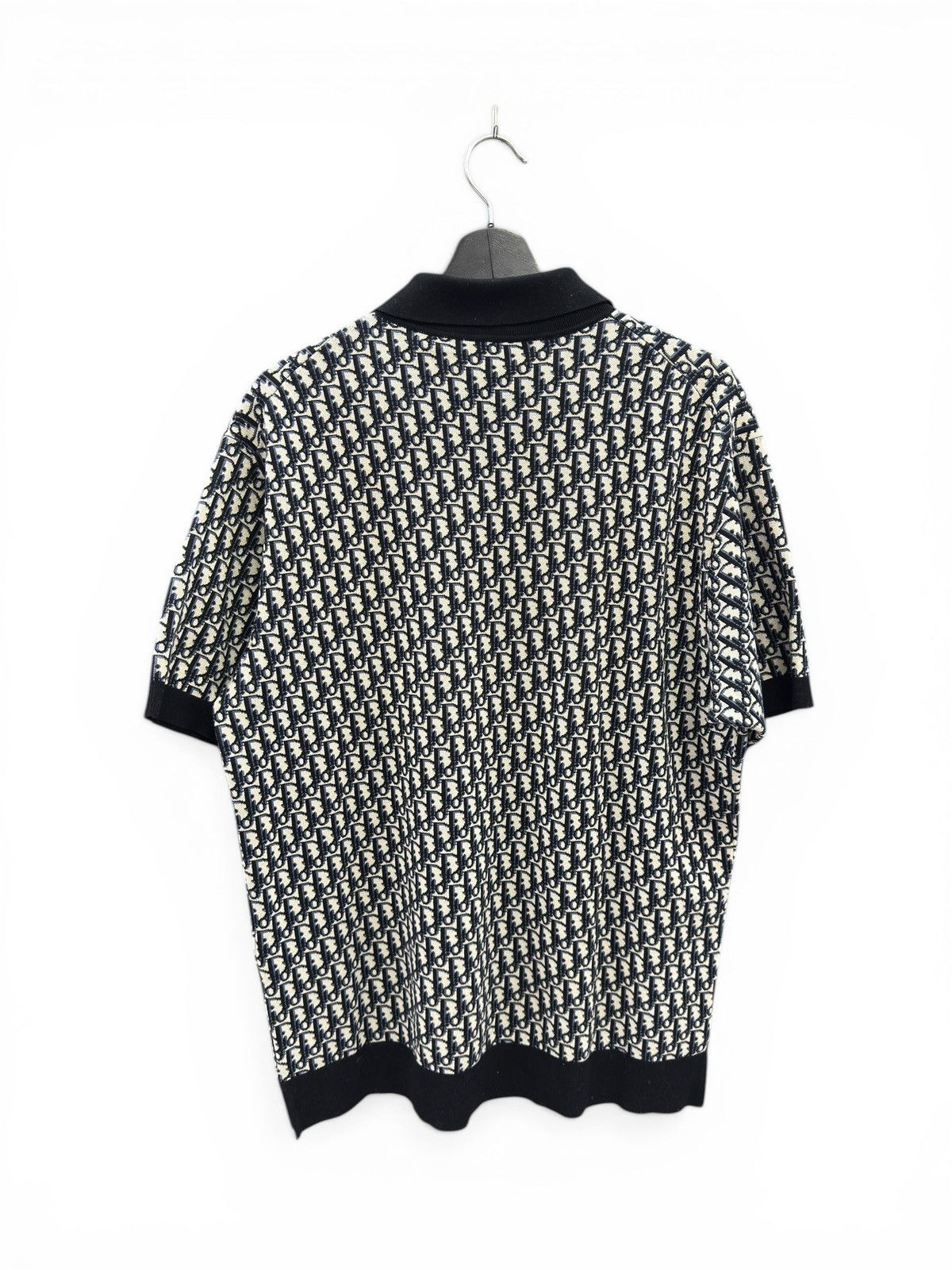Dior Dior Black Oblique Polo Shirt Size US M / EU 48-50 / 2 - 2 Thumbnail