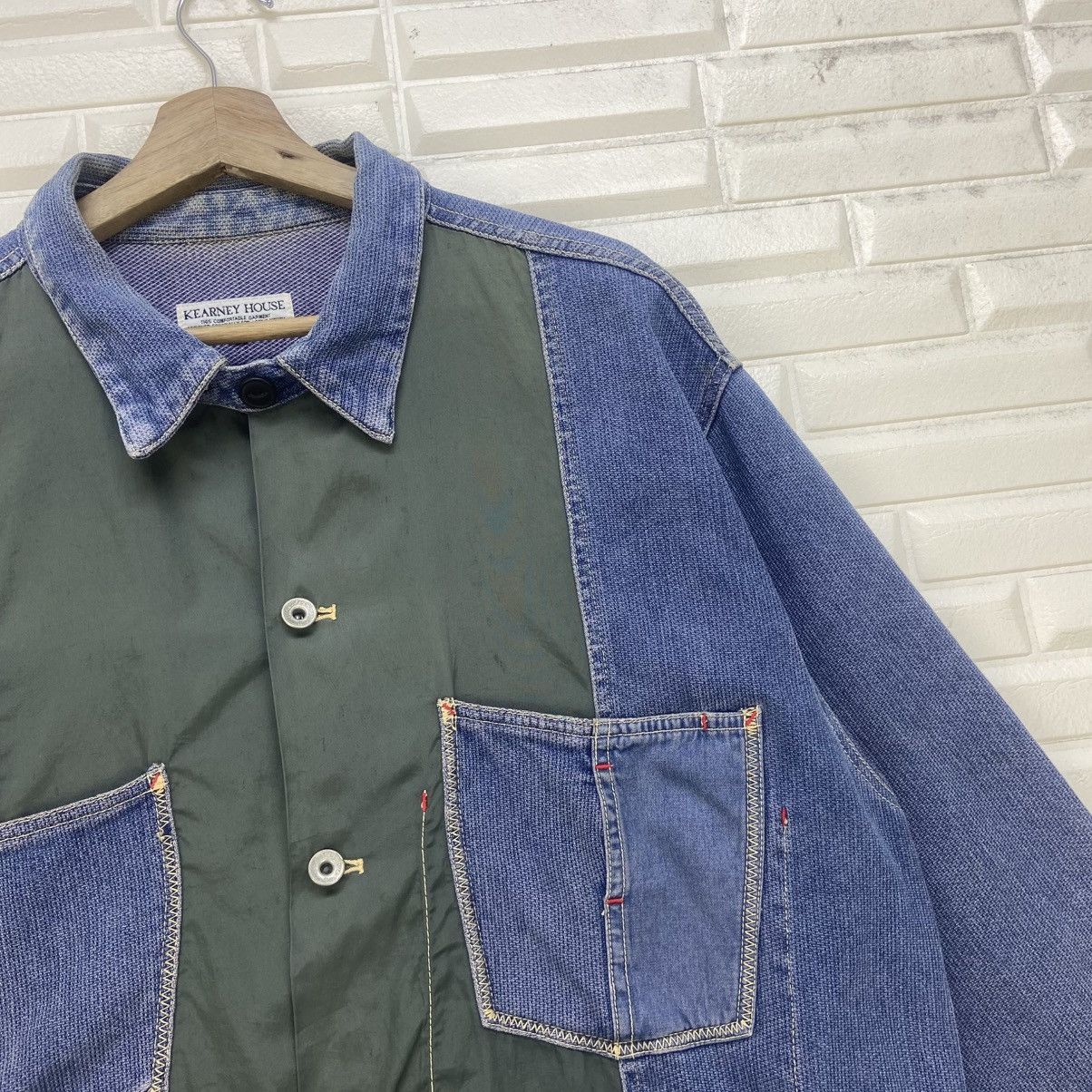 Designer × Japanese Brand × Vintage 🔥 Kearney House Sashiko Boro Indigo Two-tone Jacket Size US M / EU 48-50 / 2 - 8 Thumbnail