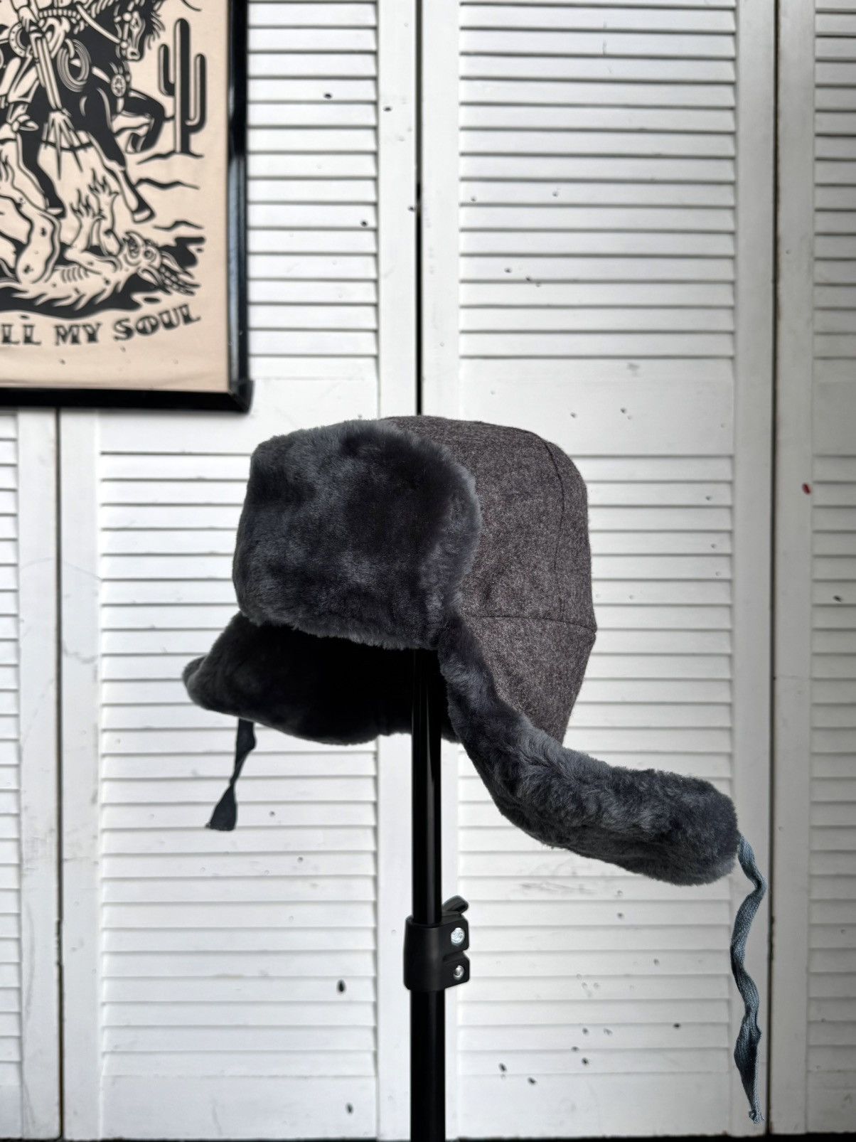 Vintage Vintage Soviet USSR Military Ushanka Fur Hat Cold War 1977 Size ONE SIZE - 8 Thumbnail