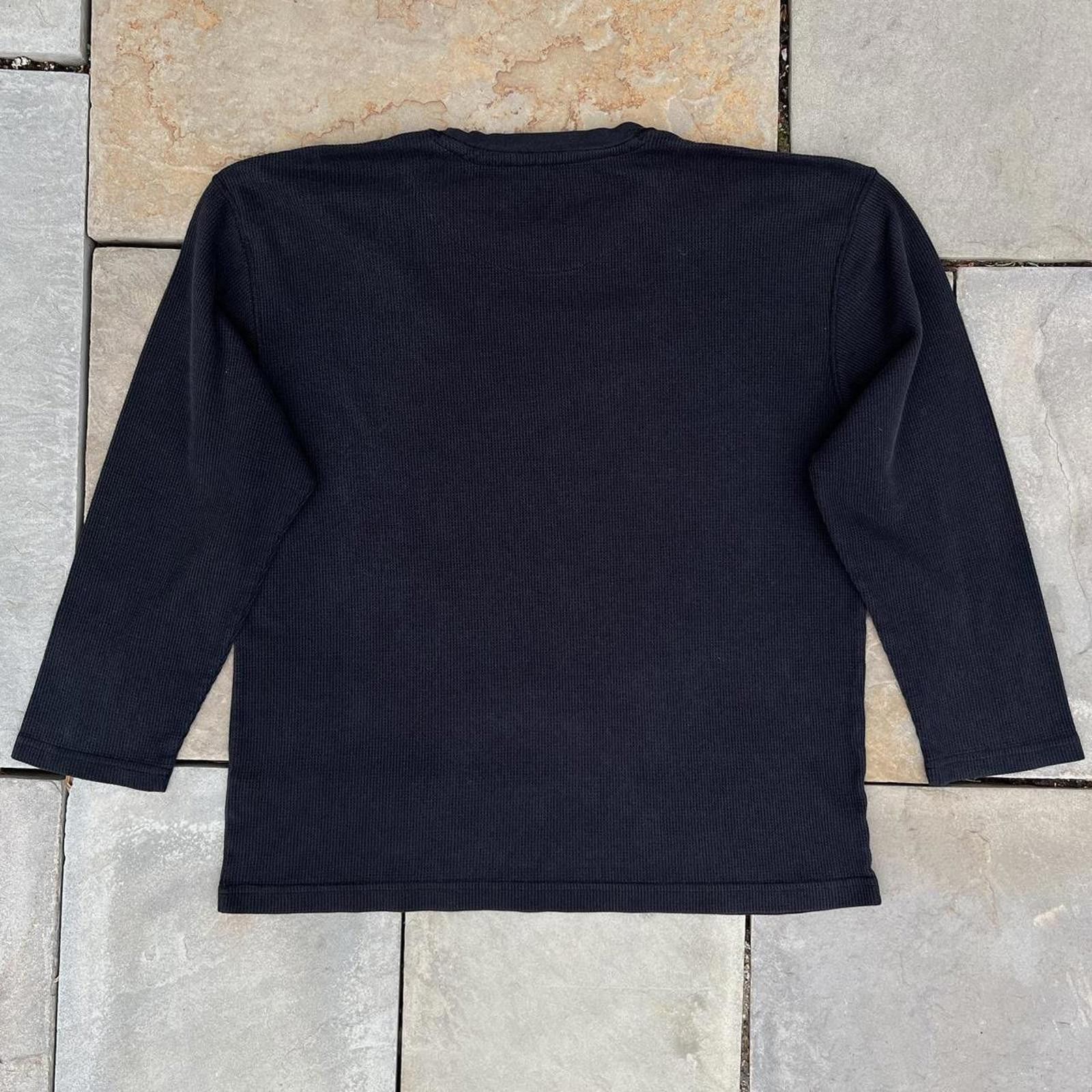 Chaps Y2K Chaps Black Waffle Knit Thermal Size US M / EU 48-50 / 2 - 4 Thumbnail