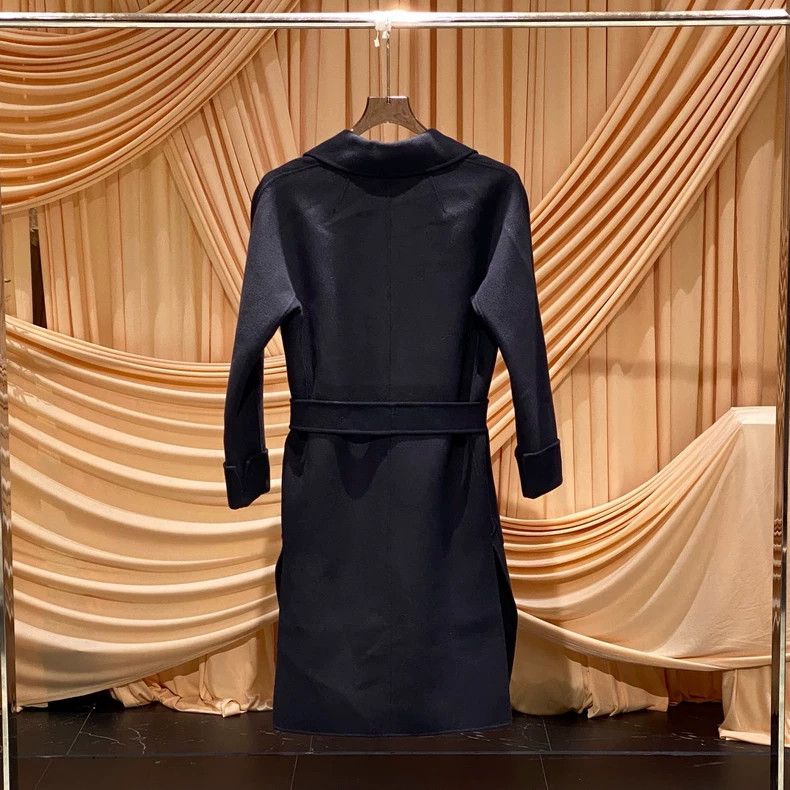 Max Mara Max Mara Midnight Blue Belted Wool Coat Size S / US 4 / IT 40 - 2 Thumbnail