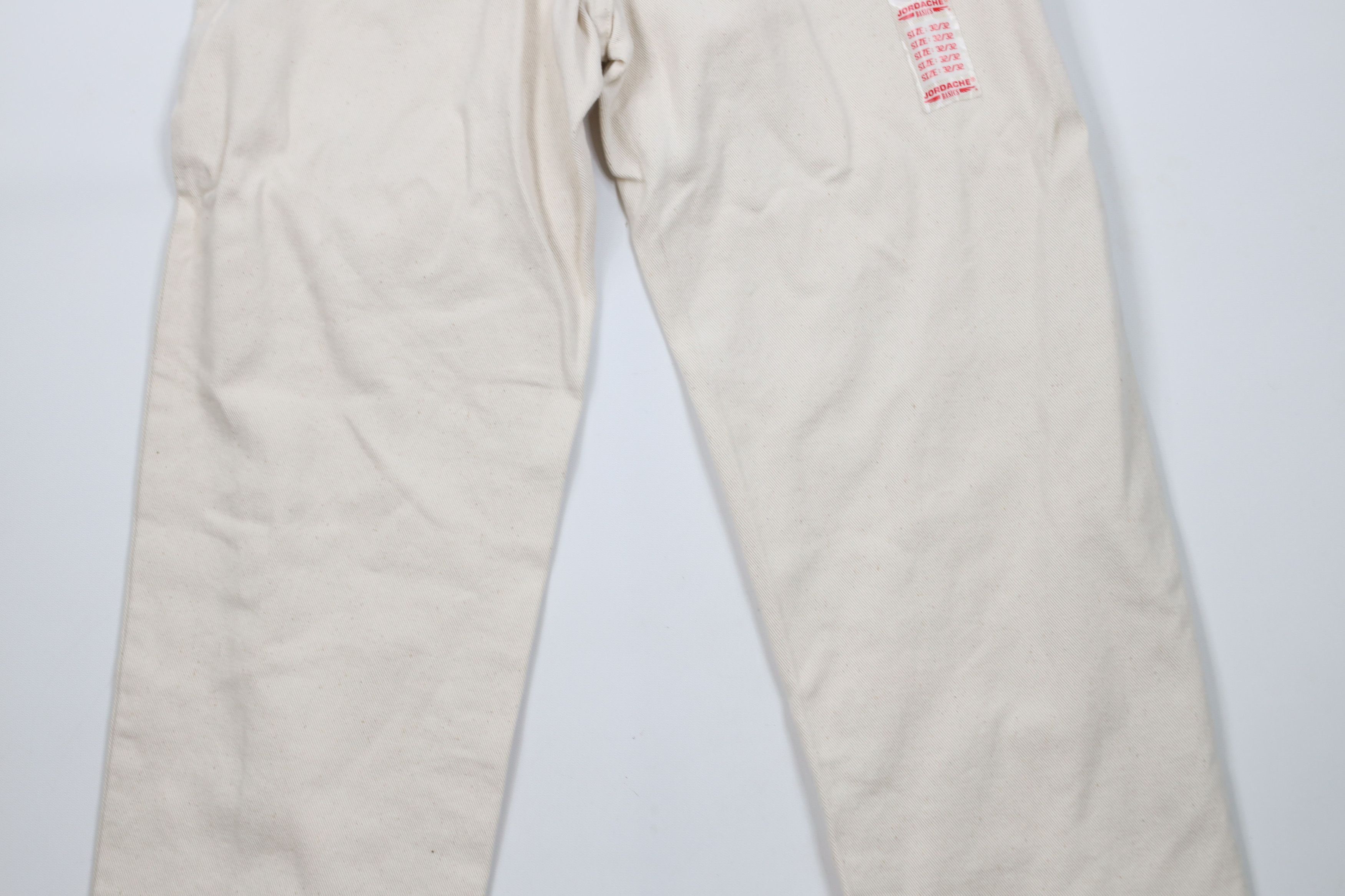 Vintage Deadstock Vintage 90s Streetwear Leg Denim Jeans Beige Size US 32 / EU 48 - 9 Thumbnail