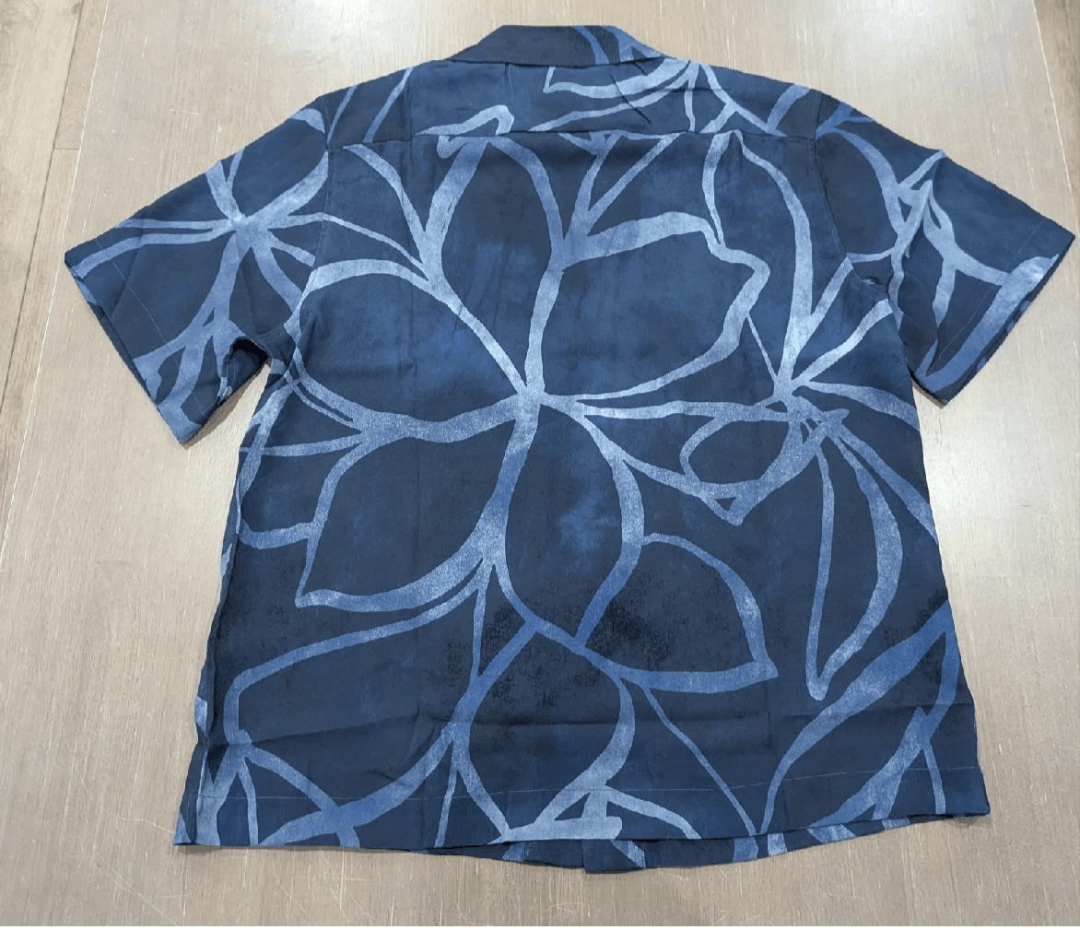 Reiss REISS "Jerry" Printed Resort Shirt Indigo Blue Medium Size US M / EU 48-50 / 2 - 3 Thumbnail
