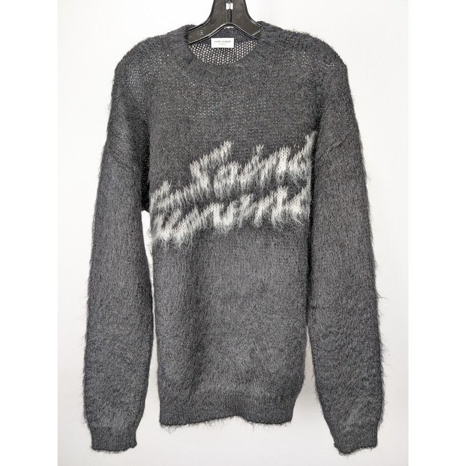 Saint Laurent Paris o1rshd1 Q:3 / Jacquard Sweater in Noir/Naturel Size US S / EU 44-46 / 1 - 2 Thumbnail