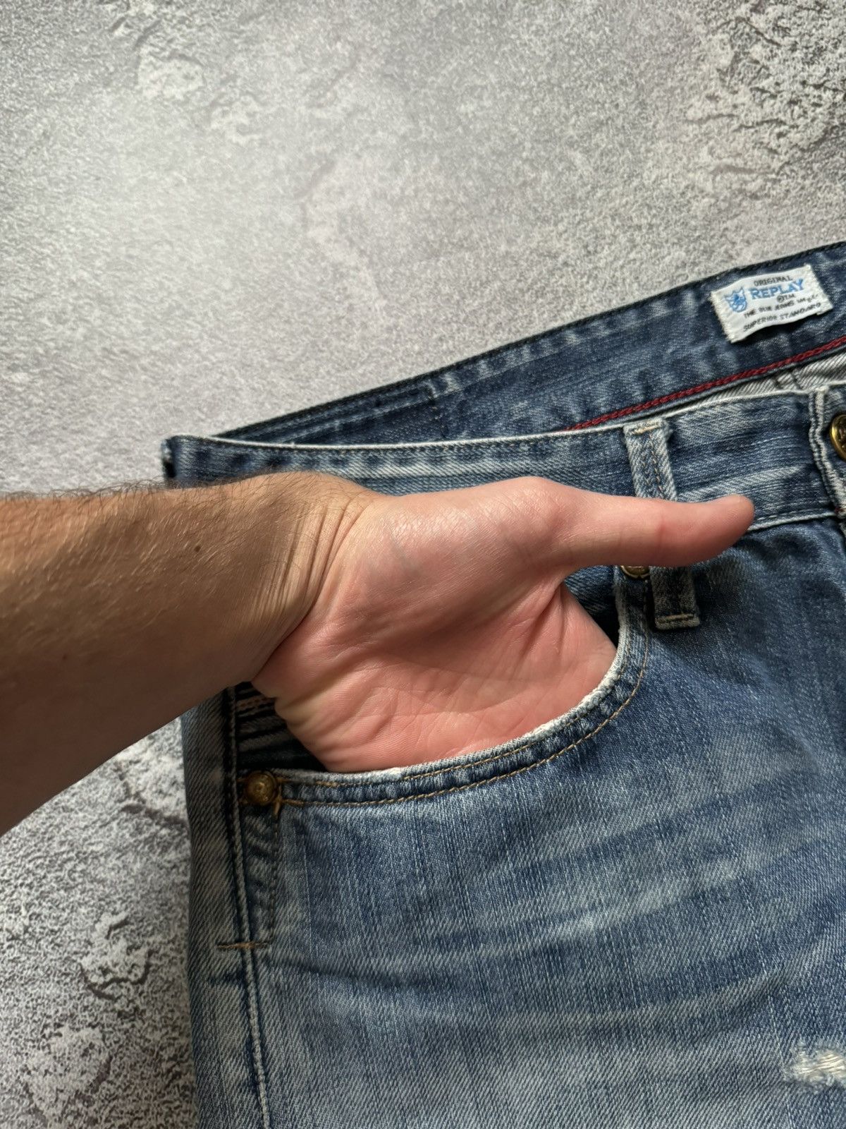 Replay Replay 32/32 waitom distressed denim pant trouser Jean chino Size US 32 / EU 48 - 8 Thumbnail
