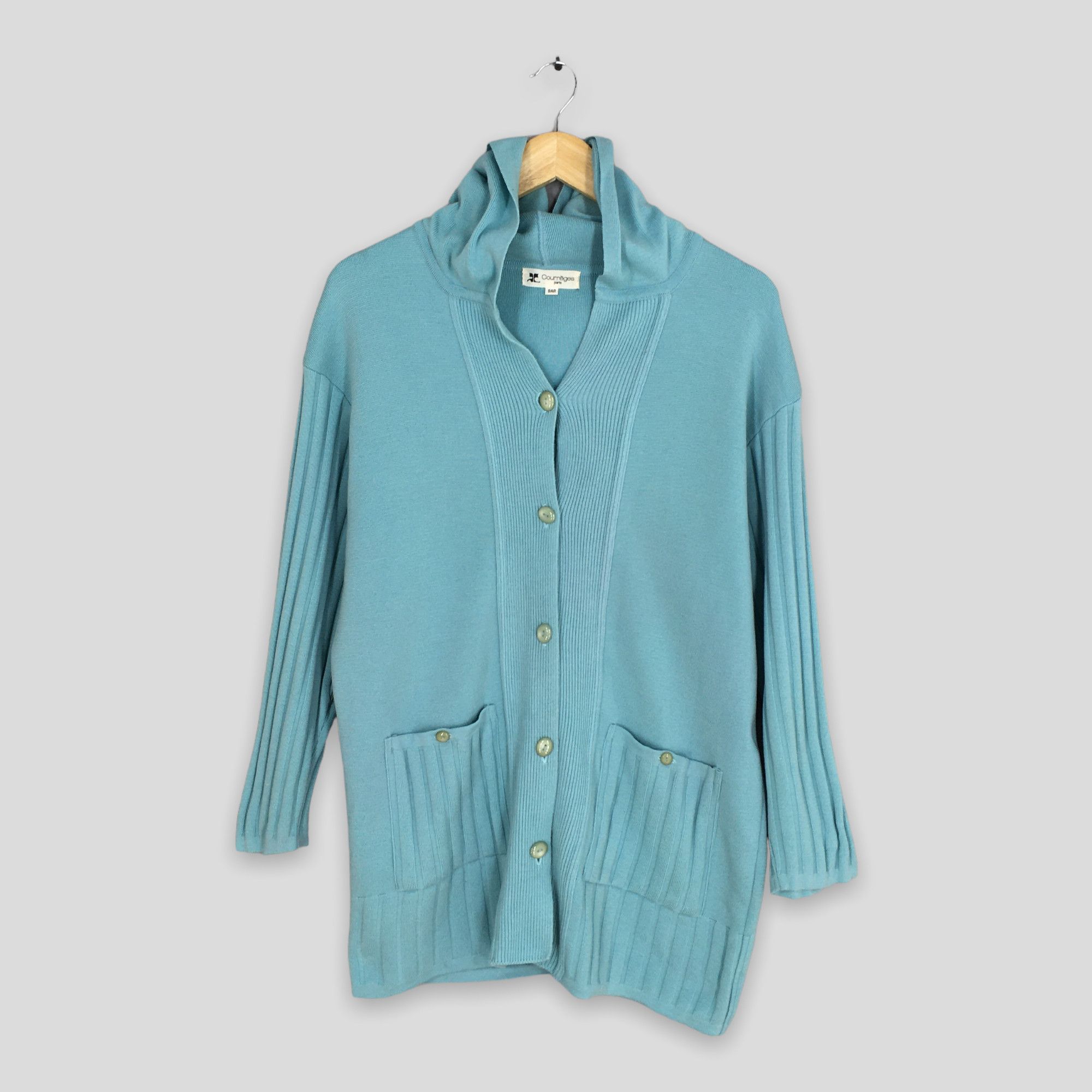 Courreges Vintage 90's Courreges Paris Wool Cardigans Women Large Size L / US 10 / IT 46 - 1 Thumbnail