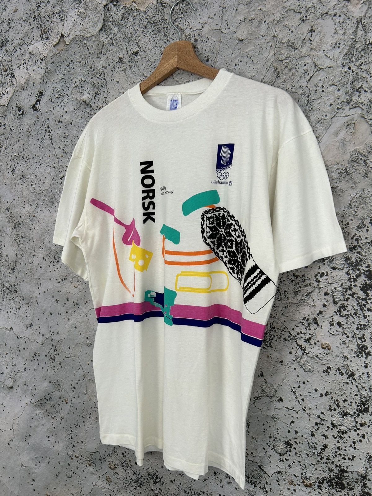 Other Vintage 1994 Lillehammer Olympic Games Winter Promo Tee Size US XL / EU 56 / 4 - 2 Thumbnail