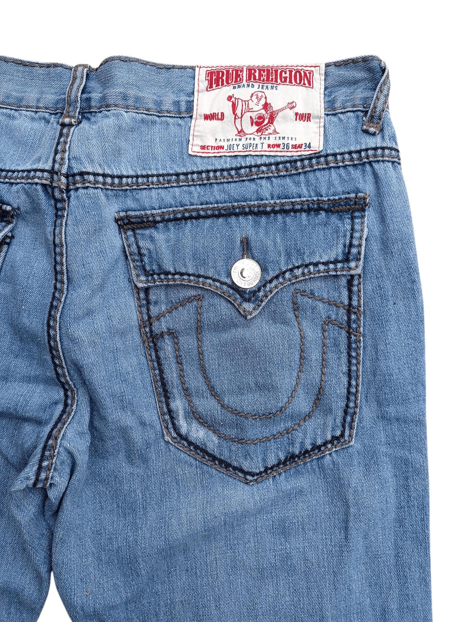 True Religion True Religion Joey Super T Distressed Baggy Denim TR020 Size US 36 / EU 52 - 8 Thumbnail