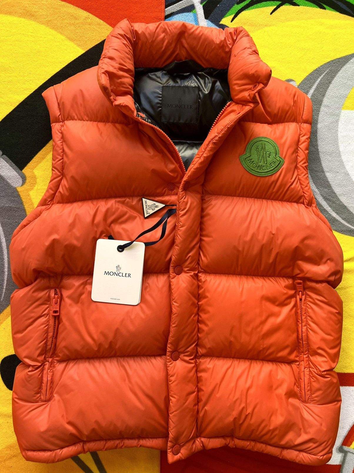 Moncler L Moncler Cyclone Short Down Jacket goose orange vest 2 jn 1 Size US L / EU 52-54 / 3 - 2 Thumbnail