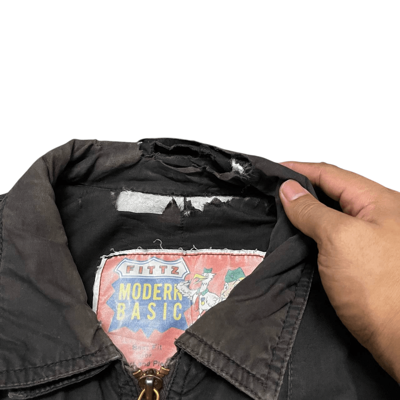 Japanese Brand Vintage Fittz International Thrashed Jacket Issey Miyake Size US L / EU 52-54 / 3 - 7 Thumbnail